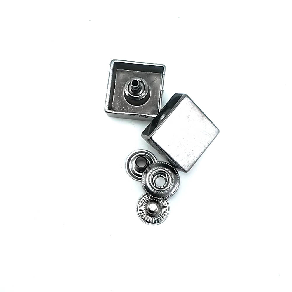 18 x 18 mm Square Shape Snap Fasteners Button