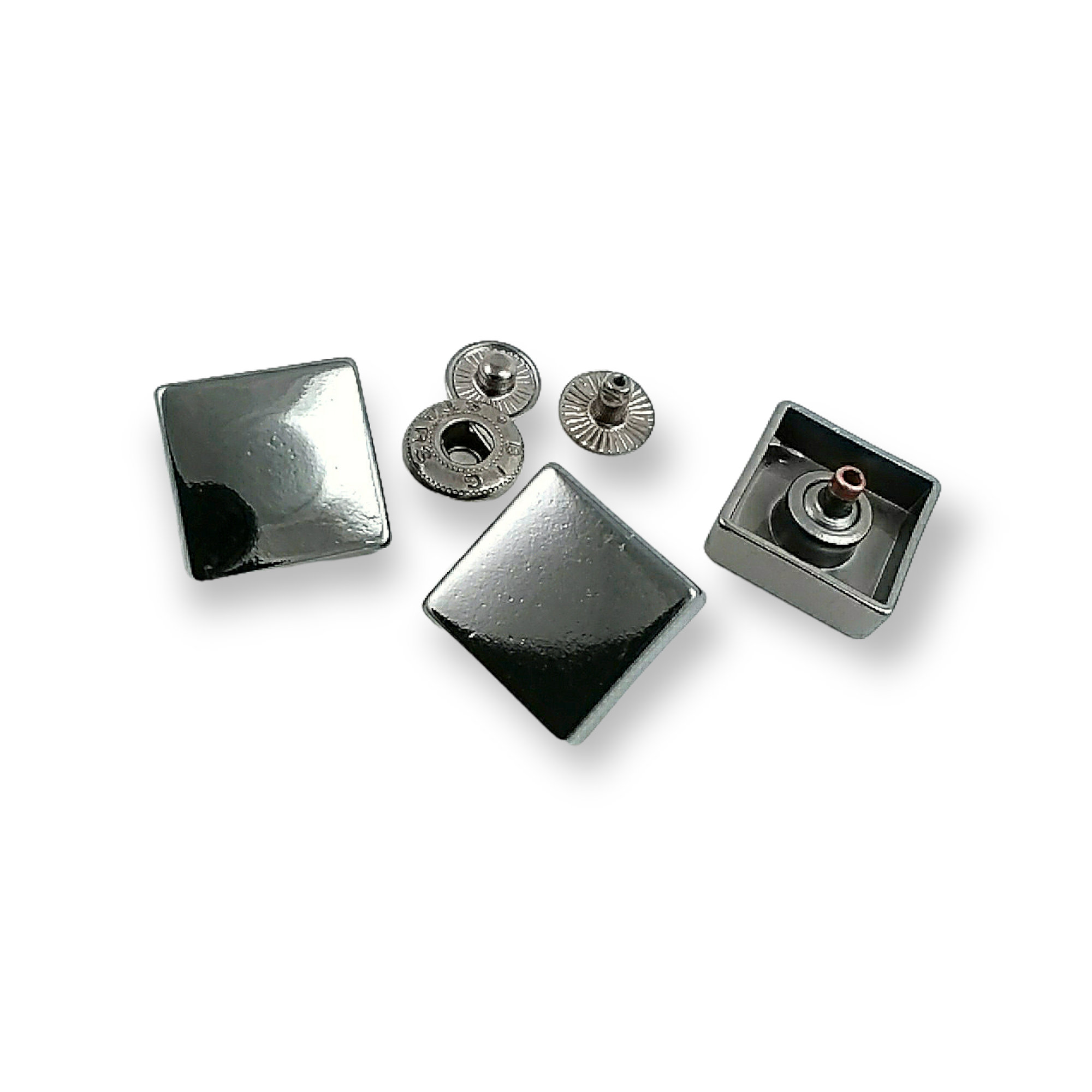 18 x 18 mm Square Shape Snap Fasteners Button