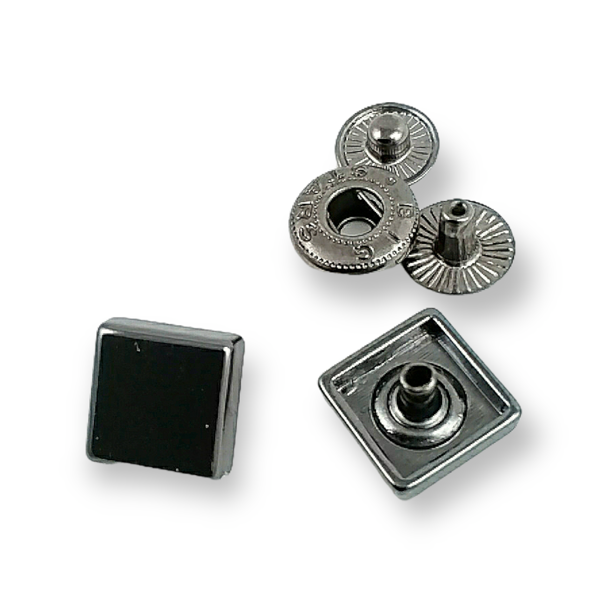 11 x 11 mm Kare Çıtçıt Düğme E 1780