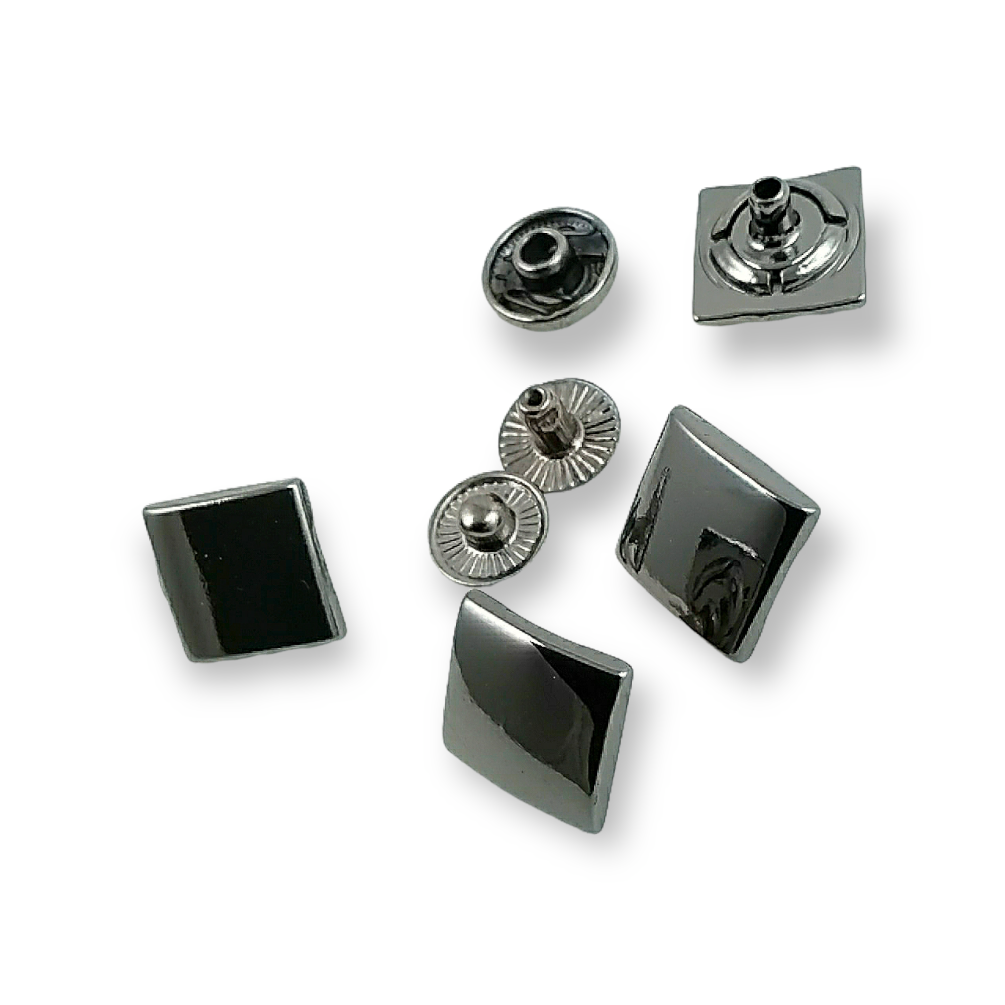 13 x 13 mm Coat Snap Fasteners  Square Snap Button E 182