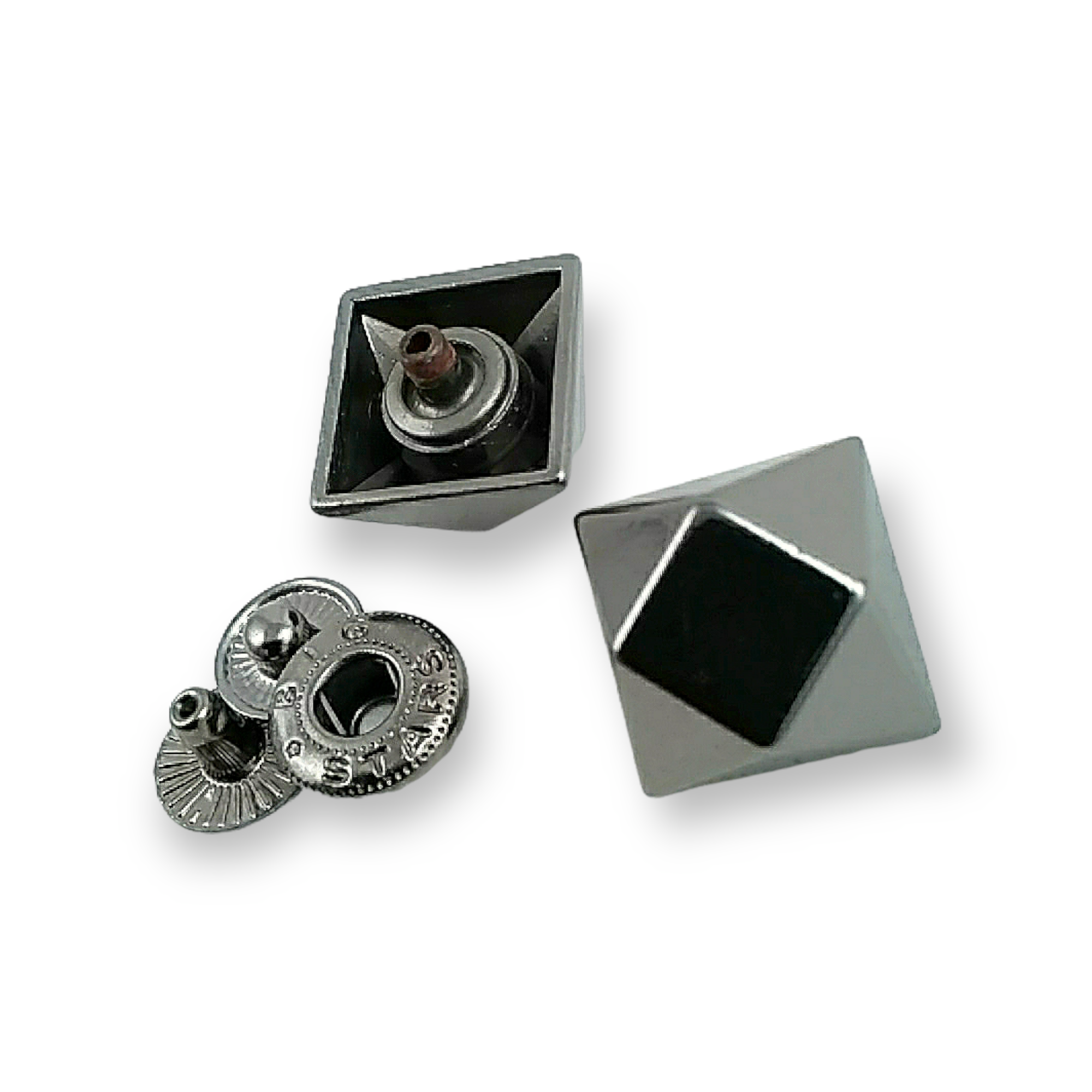 16 x 16 mm Square Shape Snap Fasteners Button E 1897