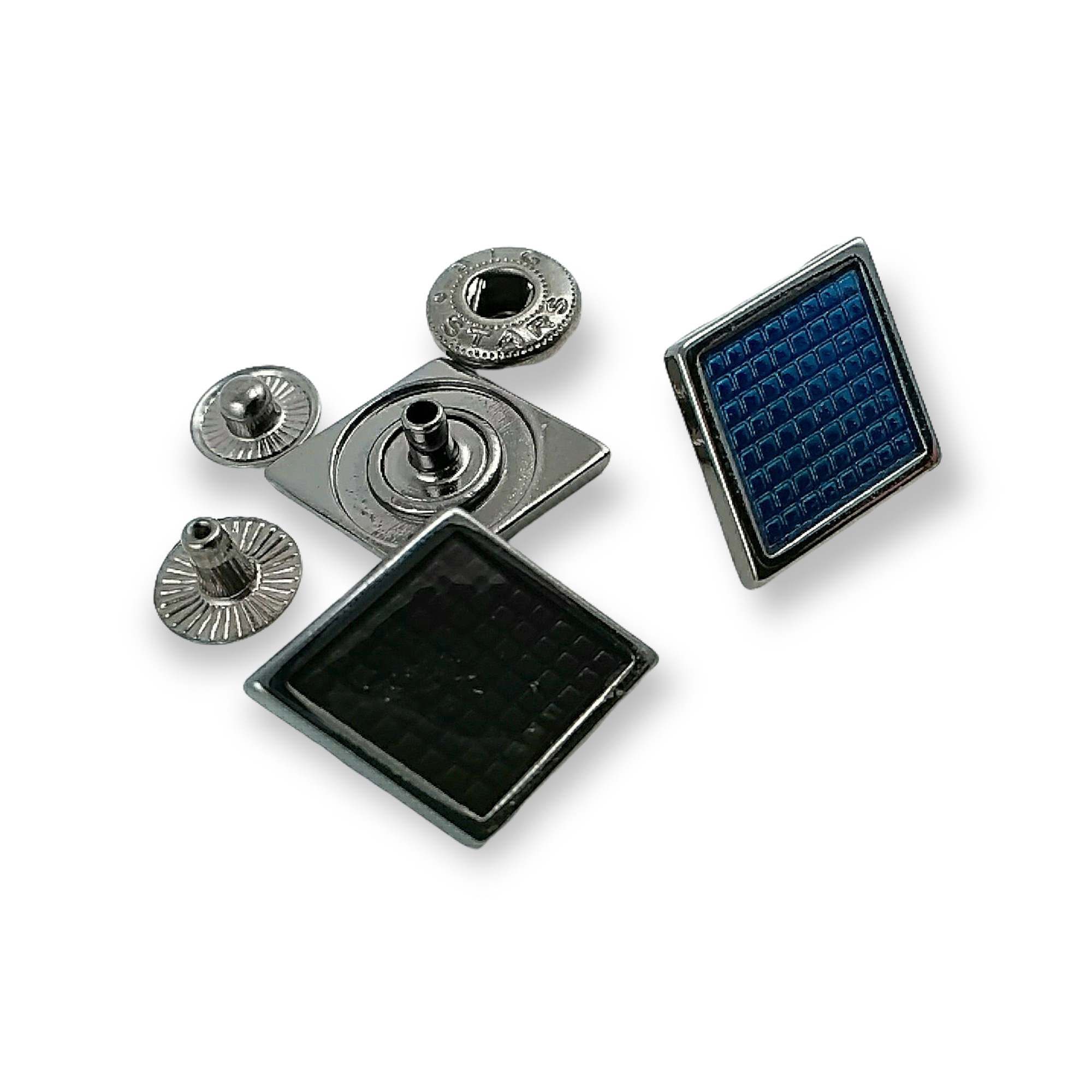 16 x 16 mm Şeffaf Mineli Estetik Mont Çıtçıt Düğmesi E 1947 MN