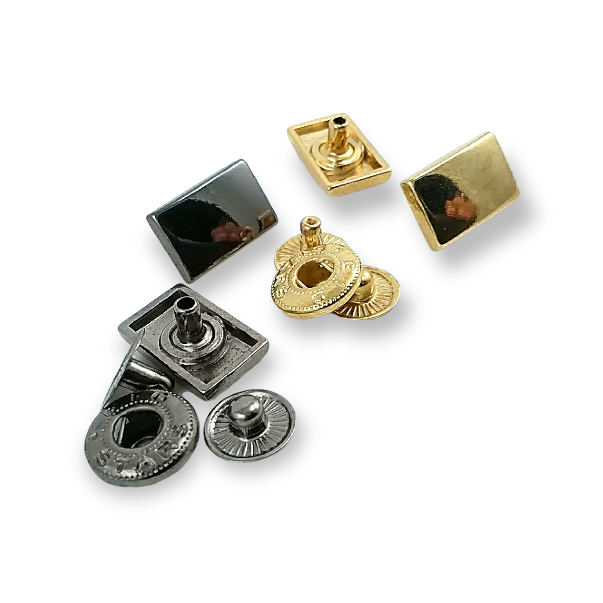17 x 10 mm Çıtçıt Düğme Dikdörtgen Şekil E 1948