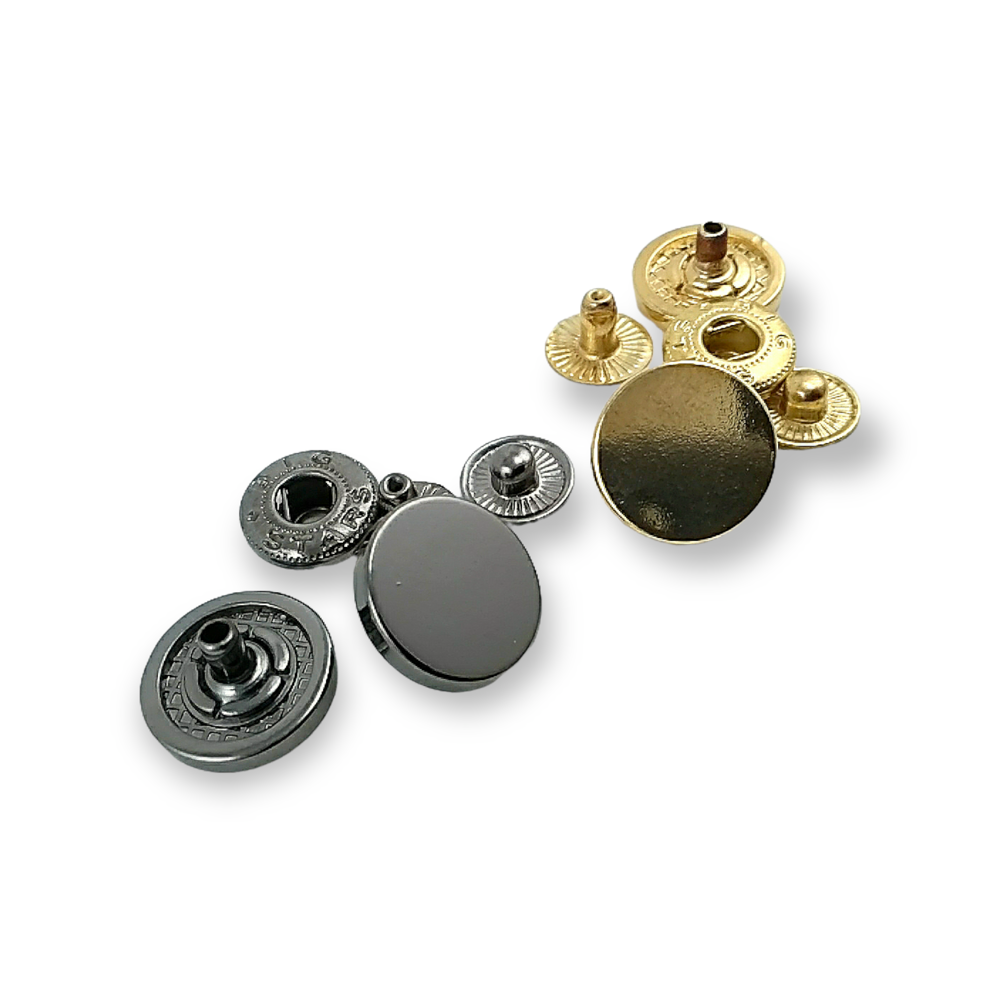 15 mm - 24 boy Para Tipi Düz Çıtçıt Düğme E 1957
