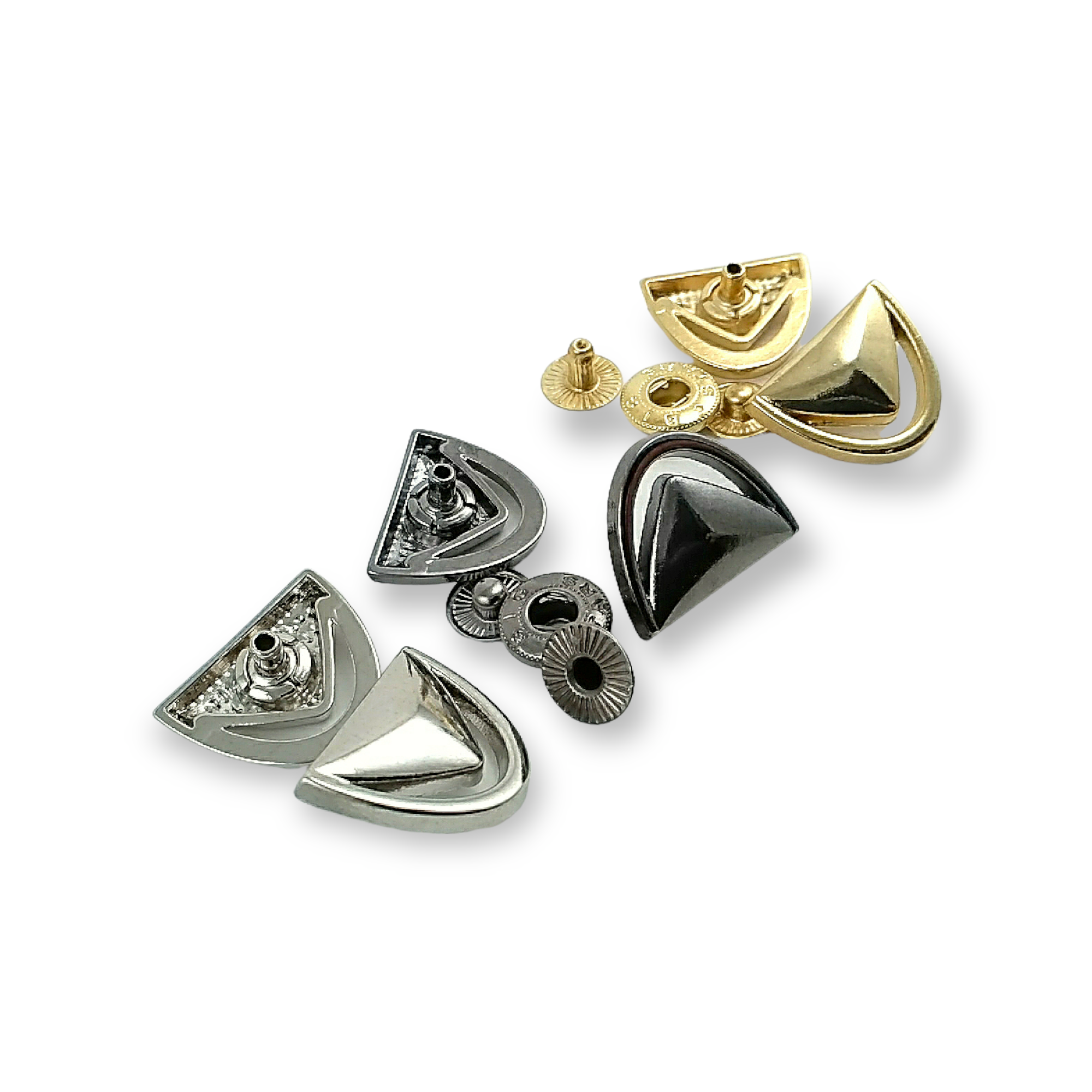 17 x 22 mm Zamak Snap Fasteners Button Eyelet Design E 1969