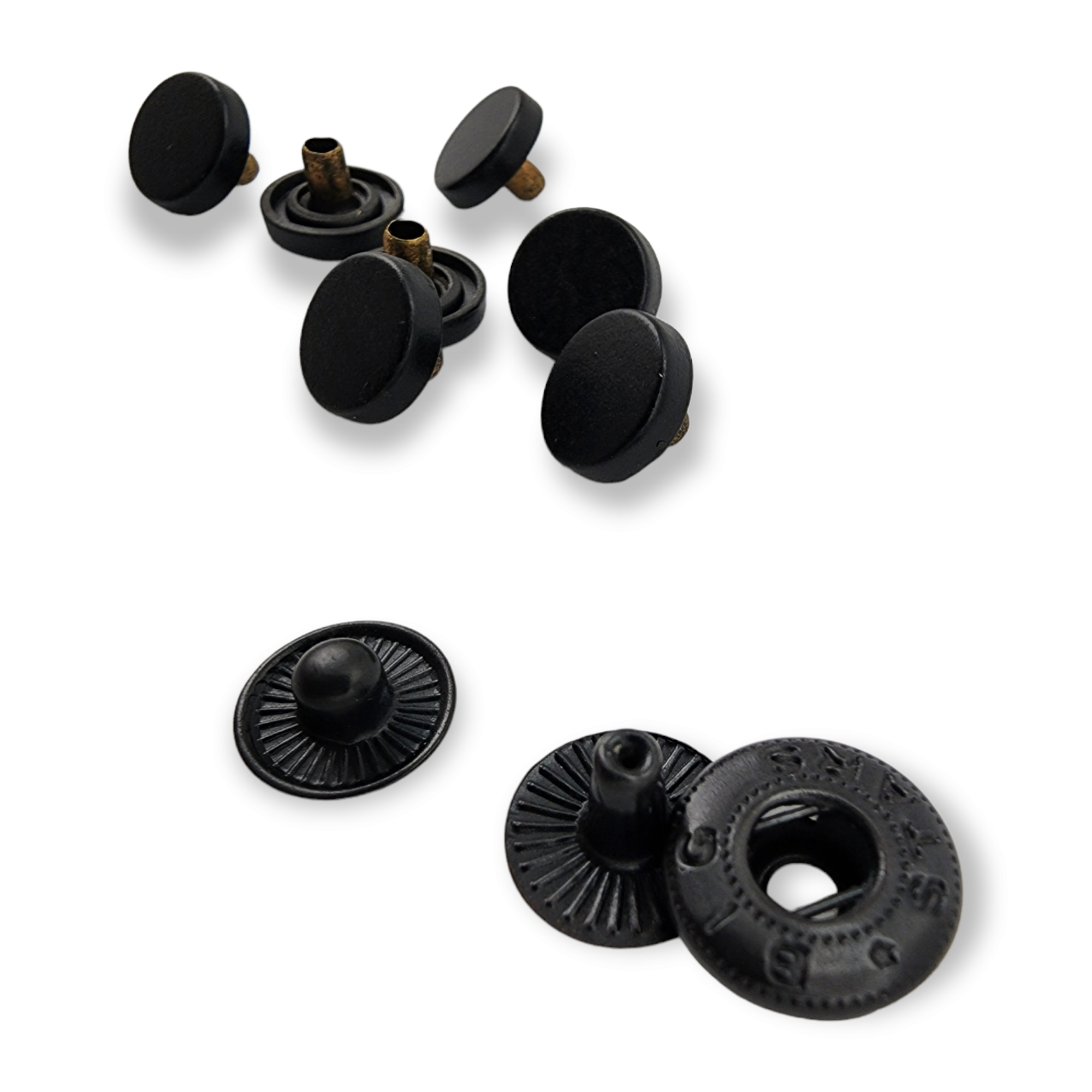 10 mm - 16 L Flat Shape Zamak Snap Fasteners Button E 1990