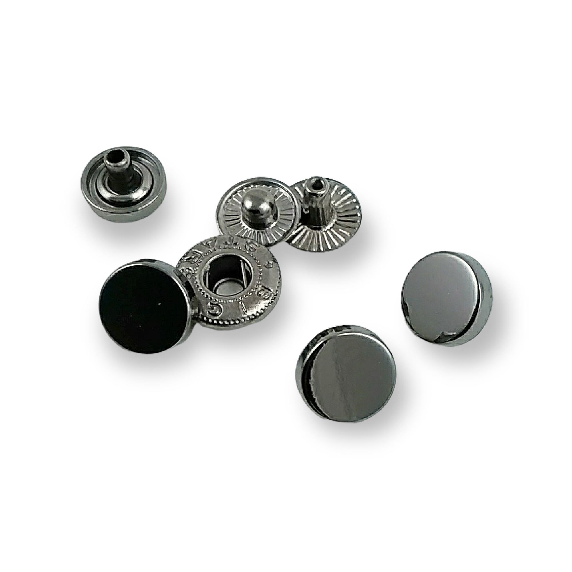 10 mm - 16 L Flat Shape Zamak Snap Fasteners Button E 1990
