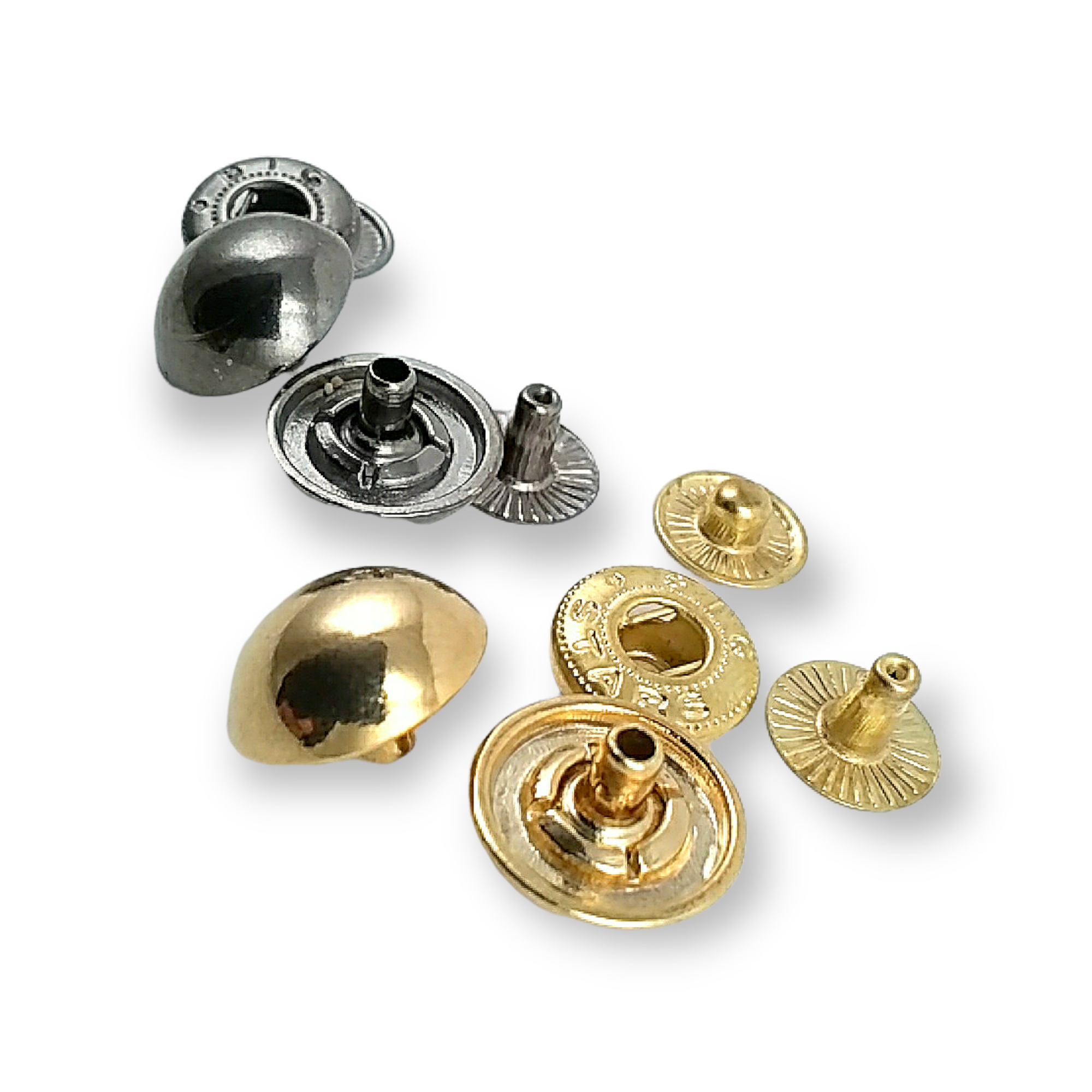 15 mm - 20 boy Çıtçıt Düğme Top Düğme Metal E 204