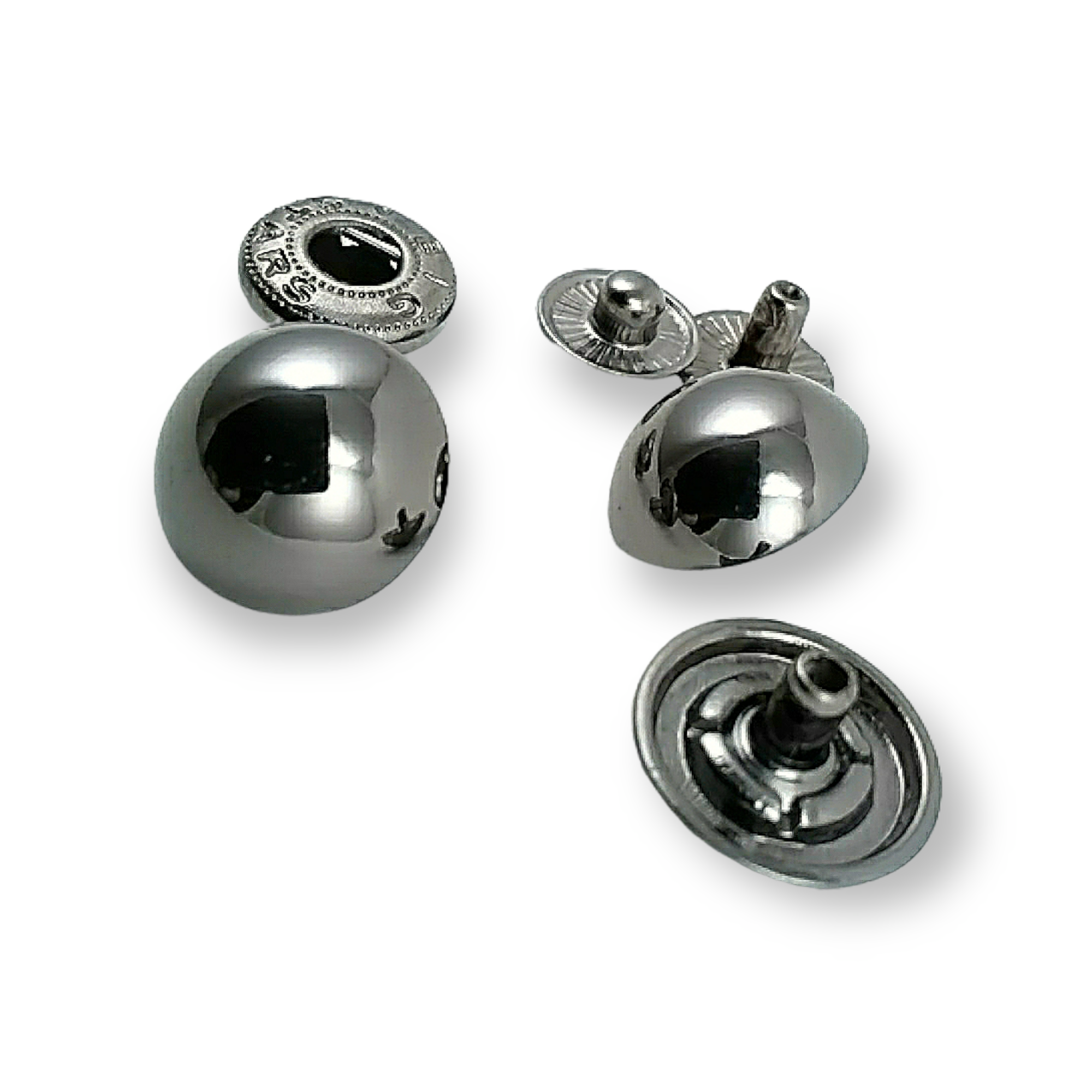 15 mm - 20 boy Çıtçıt Düğme Top Düğme Metal E 204