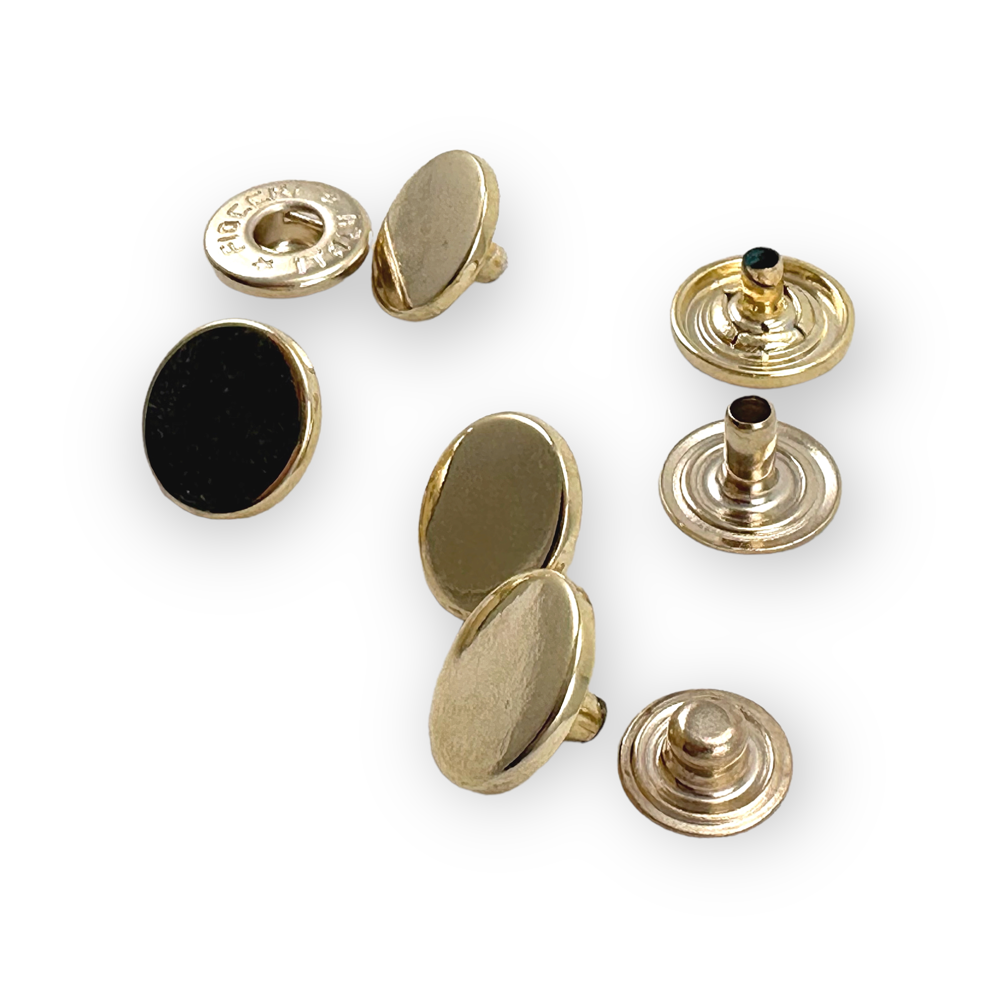 13 mm - 22 L Flat Coin Shape Snap Fasteners Button E 2040