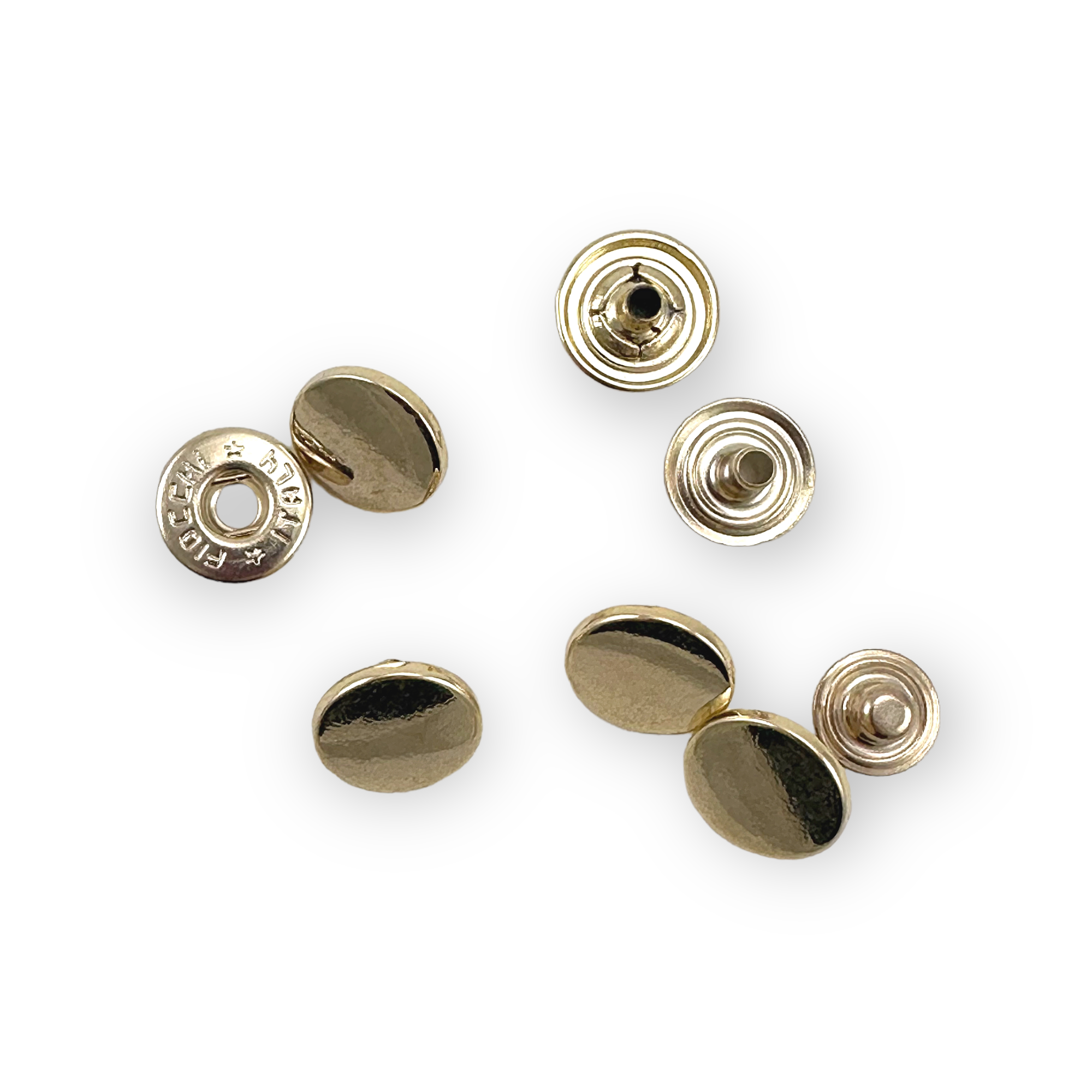 13 mm - 22 L Flat Coin Shape Snap Fasteners Button E 2040