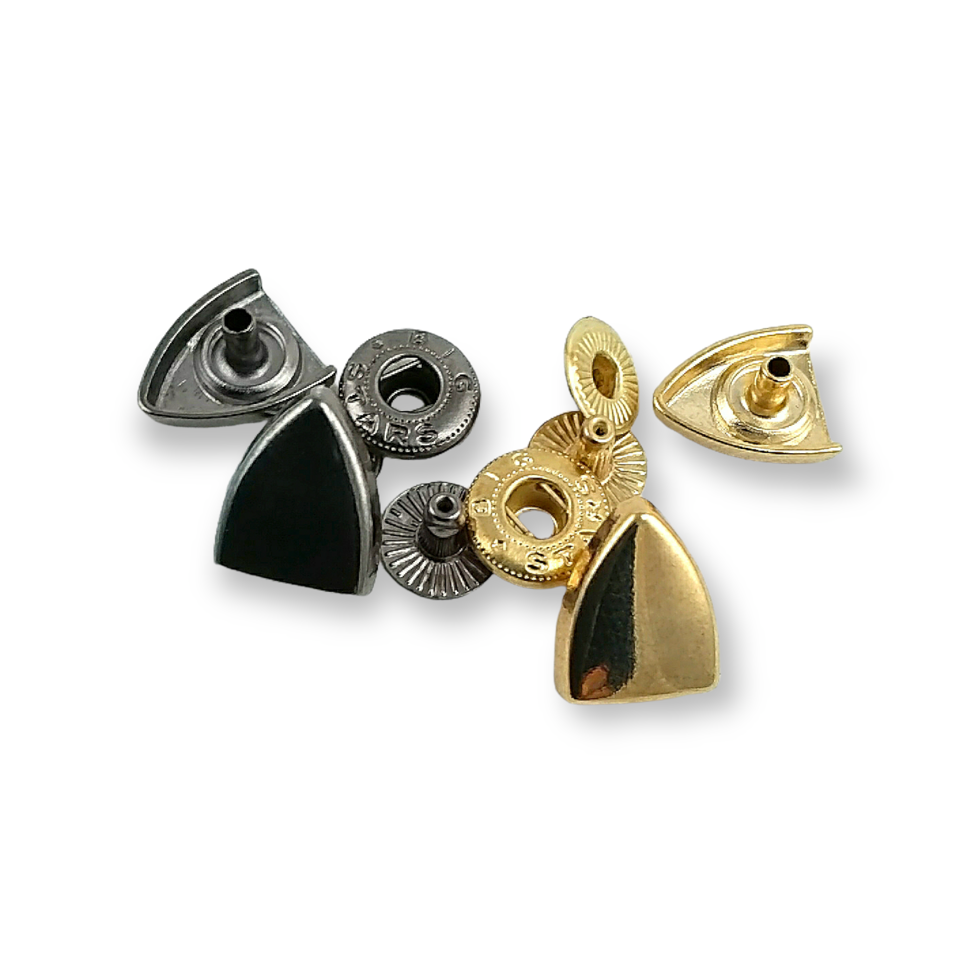 15 x 13 mm Snap Fastener Button Shield Design E 2064