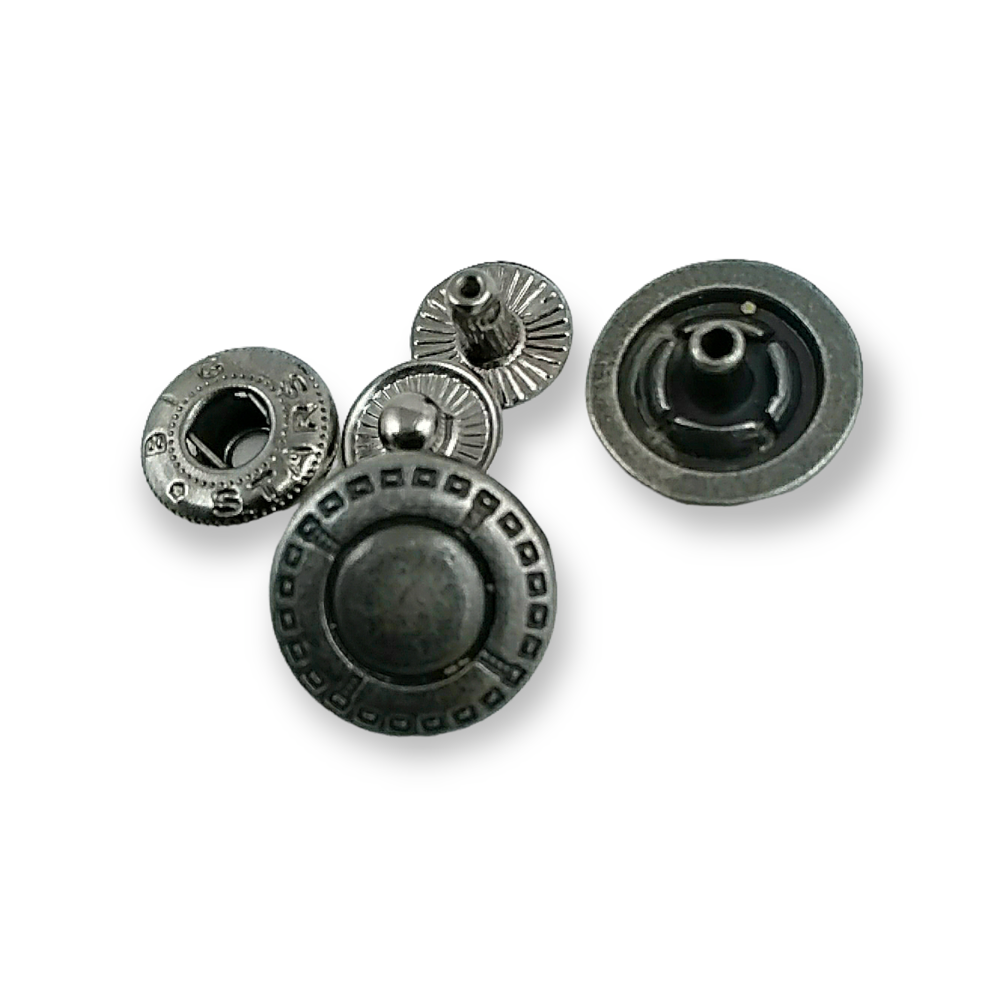 Metal snap button classic style diameter 15 mm E 279