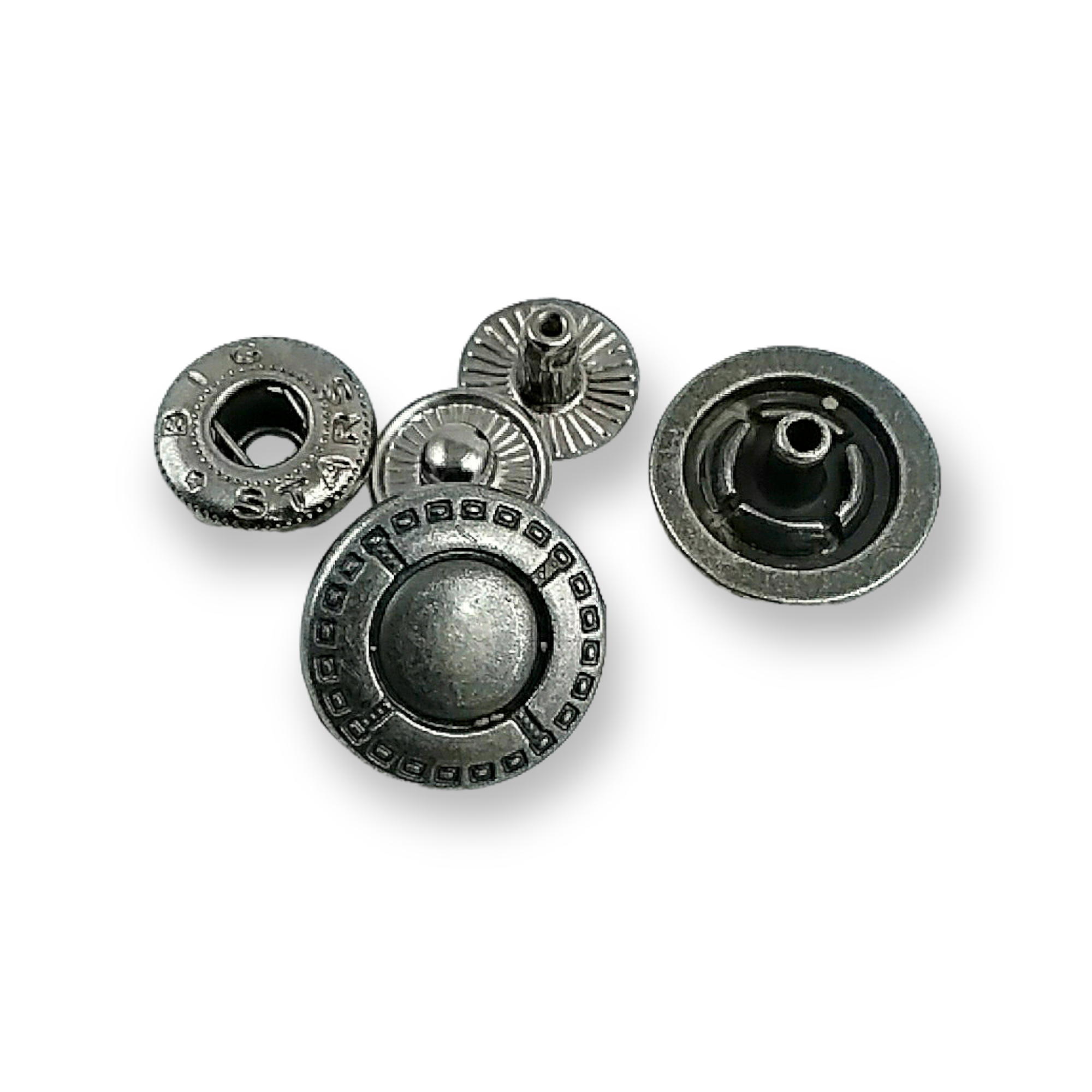 Metal snap button classic style diameter 15 mm E 279