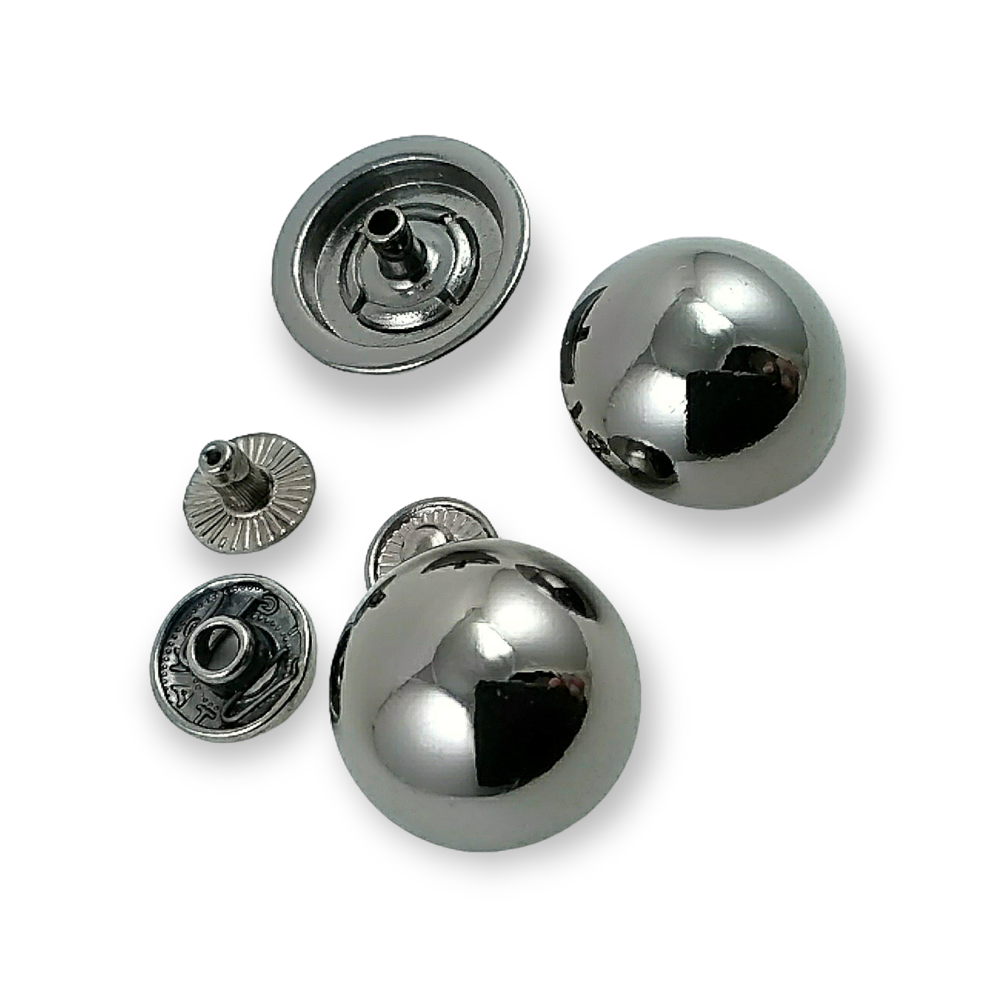 19 mm 30 L  Ball Button Zamak Snap Fasteners Button E 367