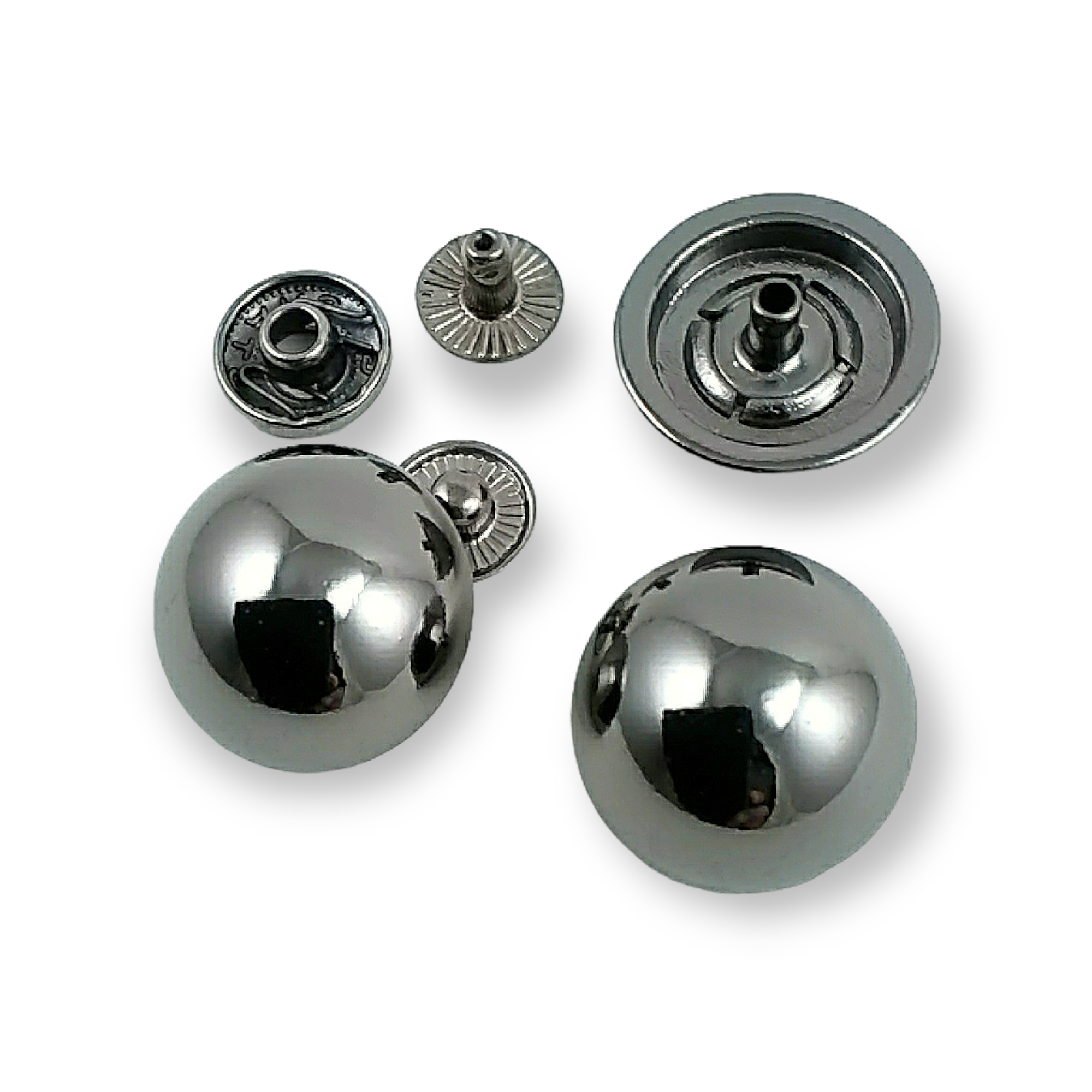 19 mm 30 L  Ball Button Zamak Snap Fasteners Button E 367