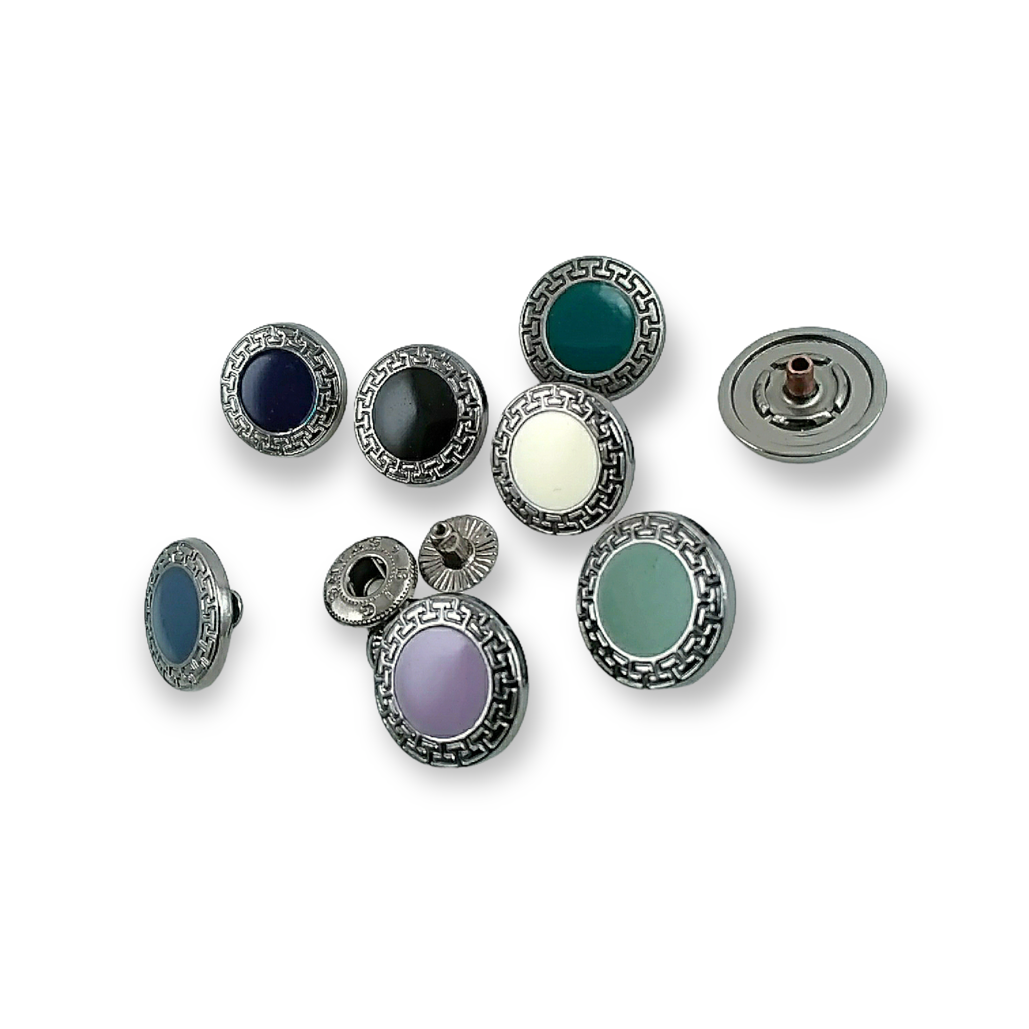 17 mm - 28 L  Enamelled Metal Snap Fateners Button E 439