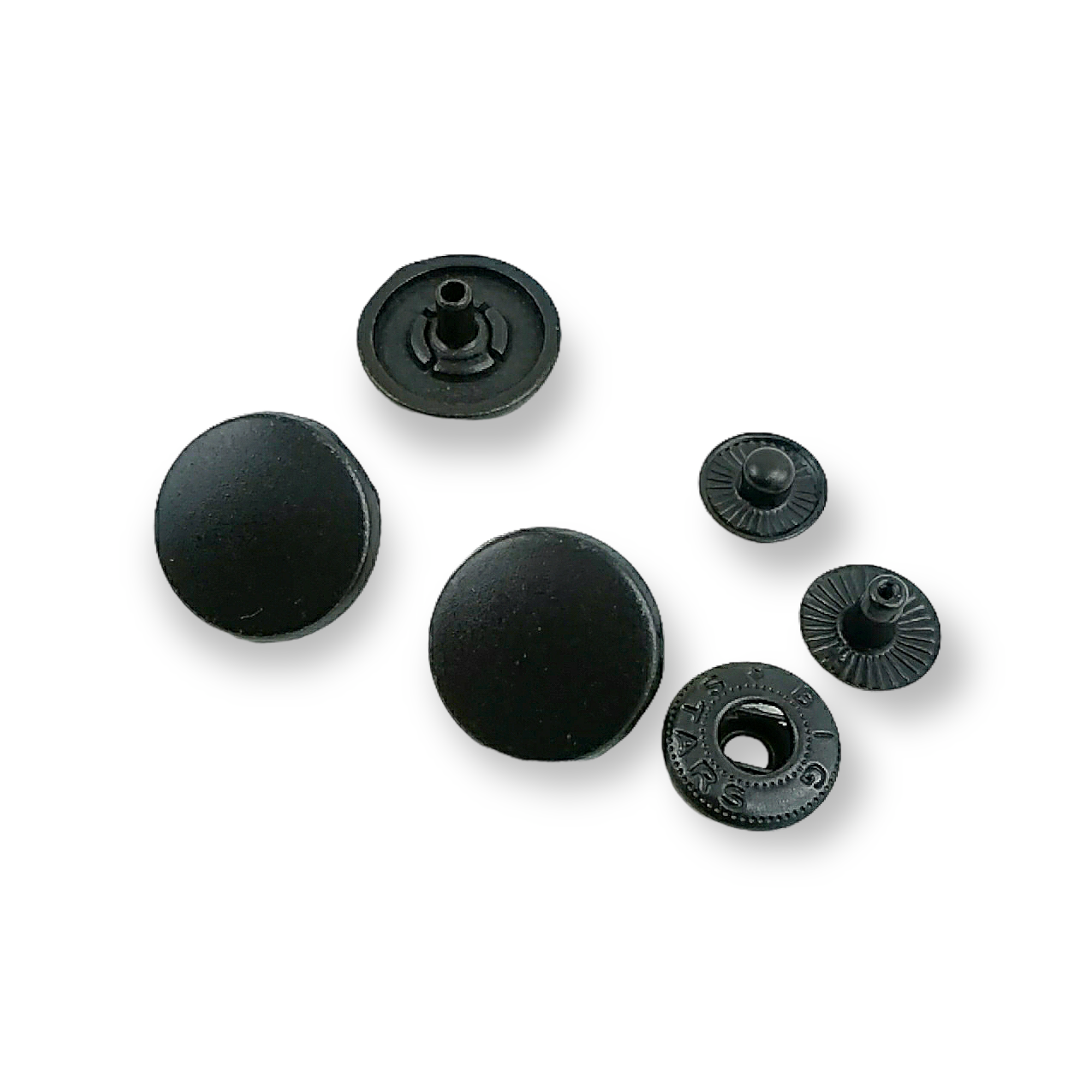 16 mm - 26 boy Düz Çıtçıt Düğme Hafif Bombeli Çıtçıt Düğme E 472