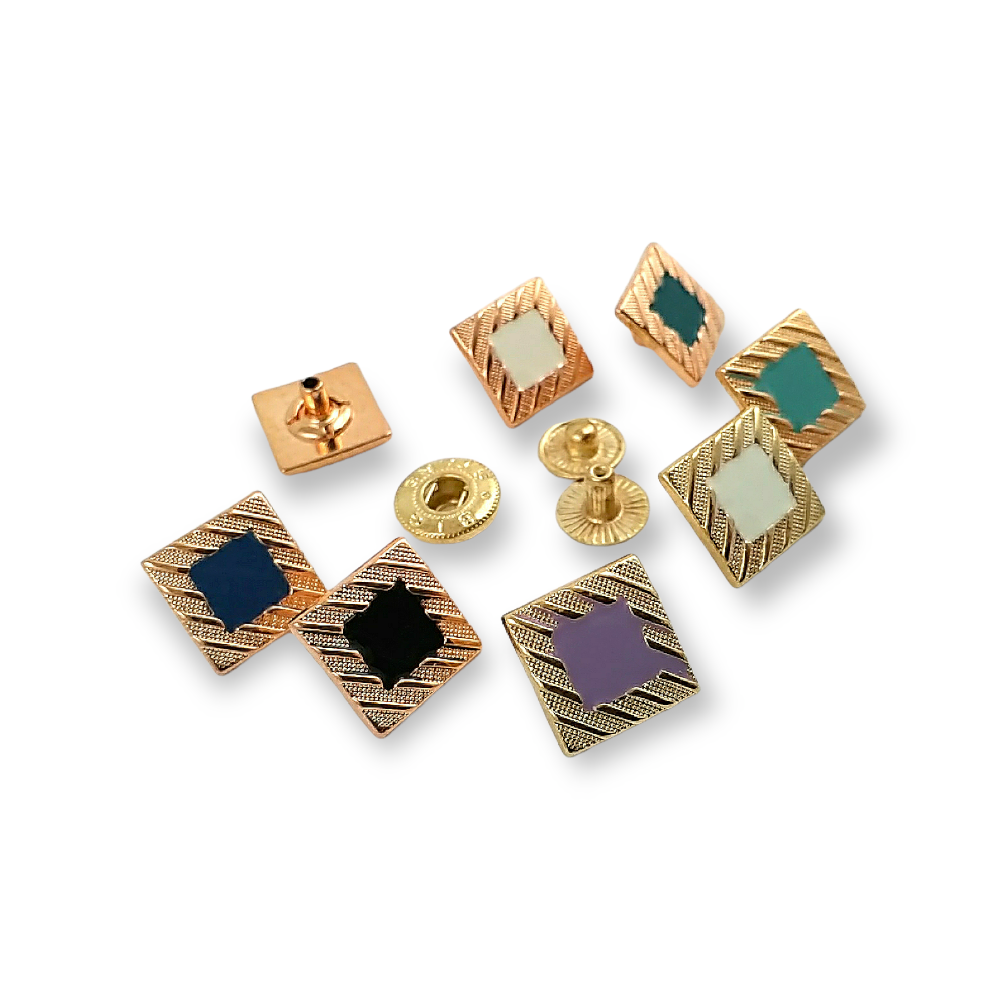 14 x 14 mm Snap Fasteners Enameled Jacket Snap Button E 618