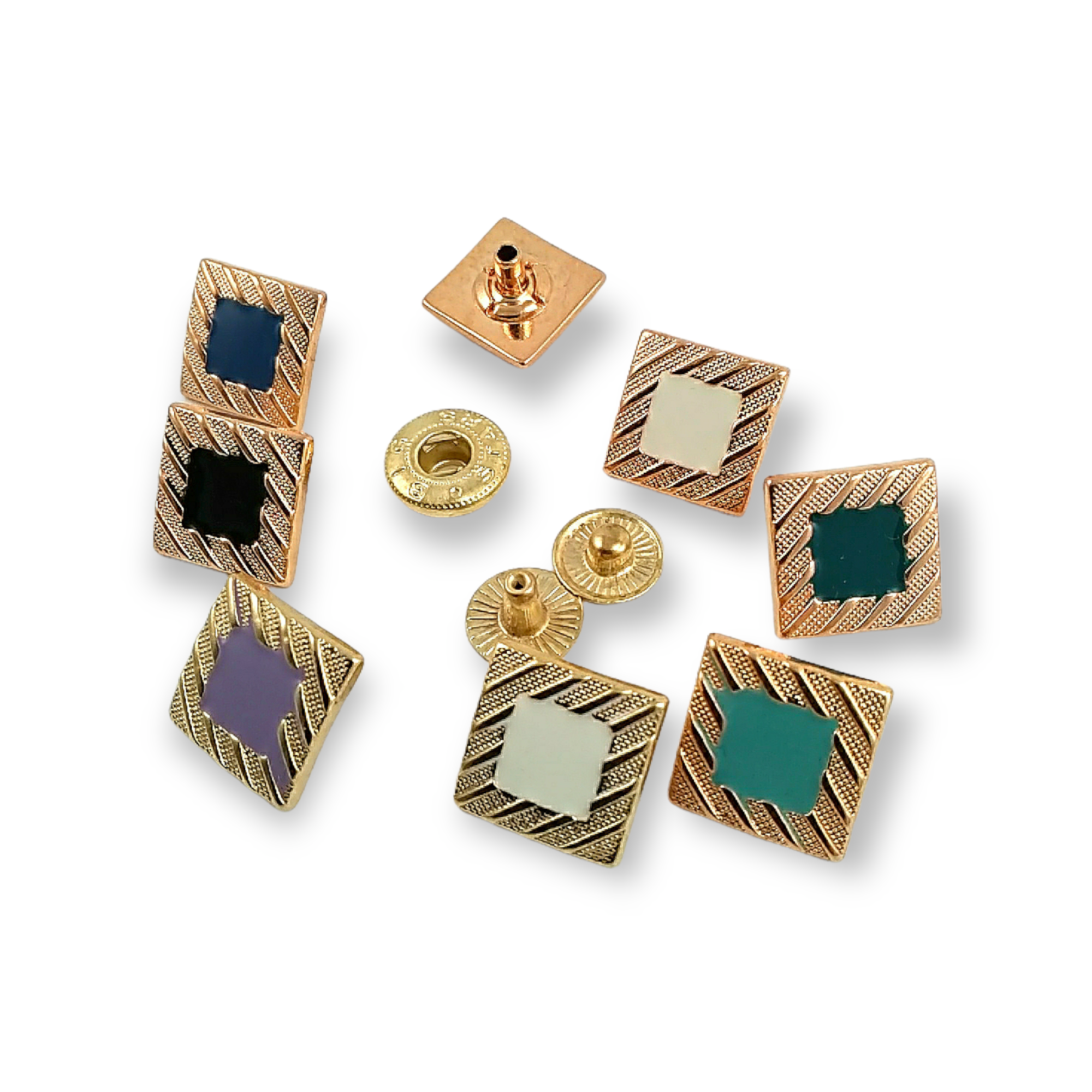 14 x 14 mm Snap Fasteners Enameled Jacket Snap Button E 618