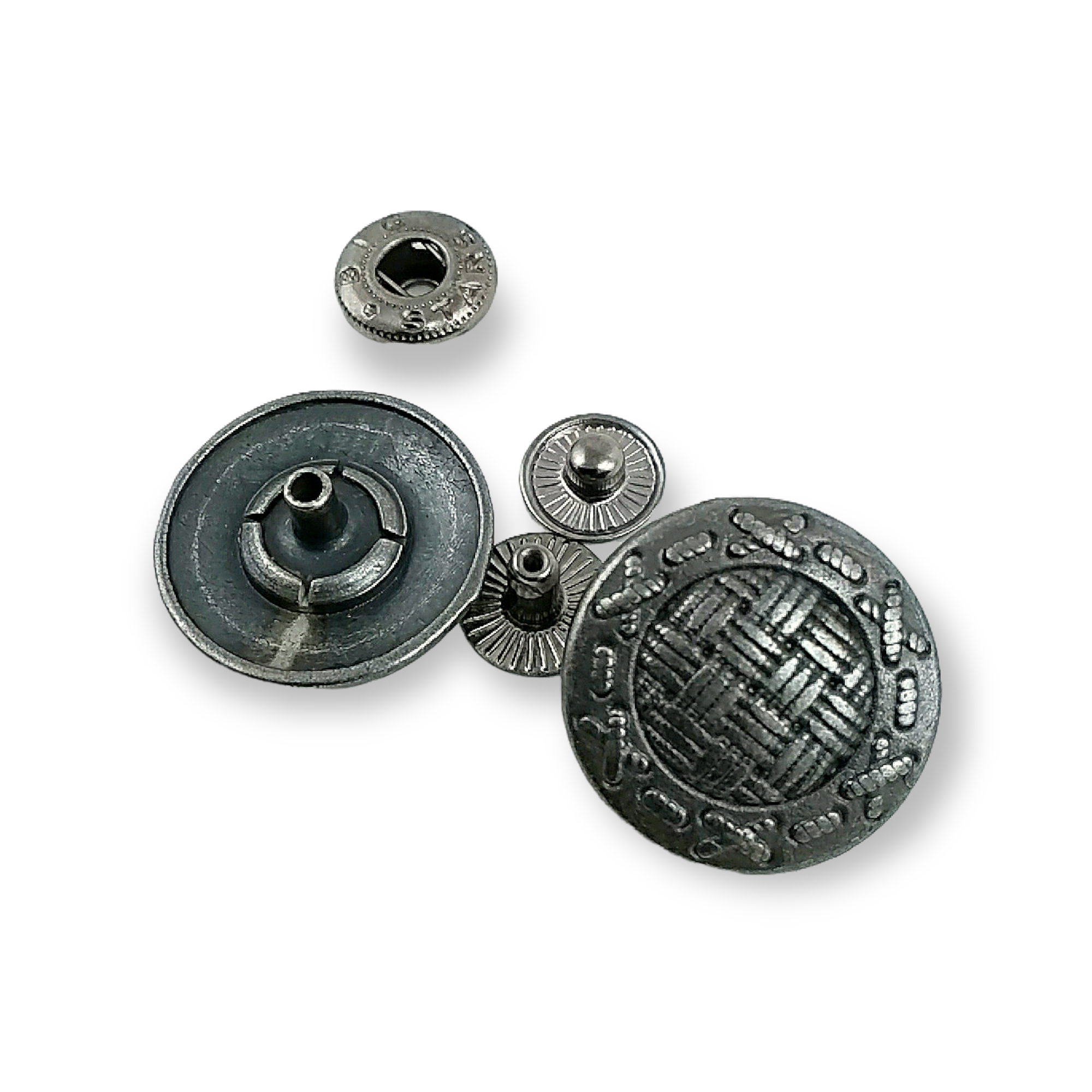 22 mm - 34 L Mesh Pattern Snap Fasteners Button E 675