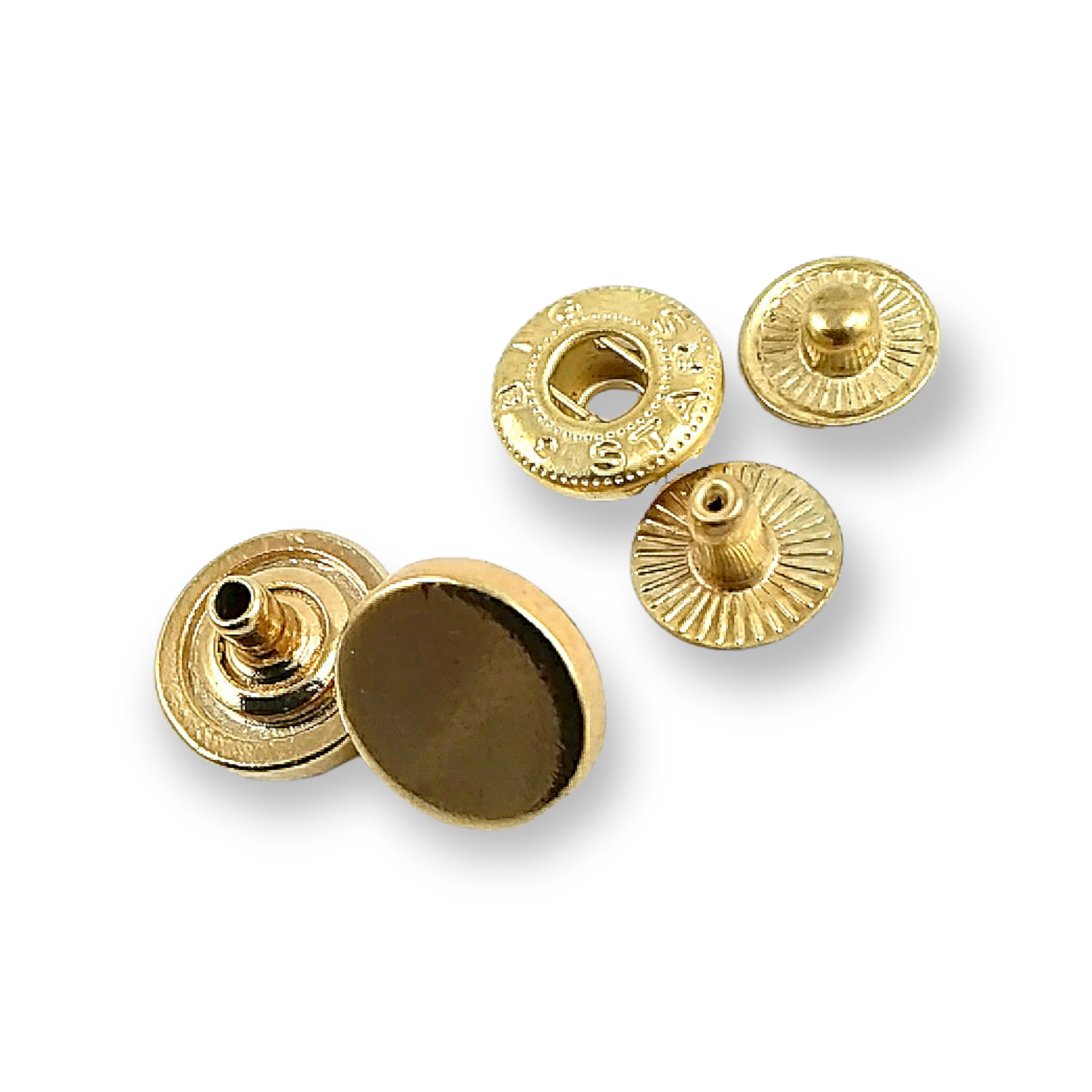 13 mm - 20 boy Düz Para Şekil Çıtçıt Düğme E 693