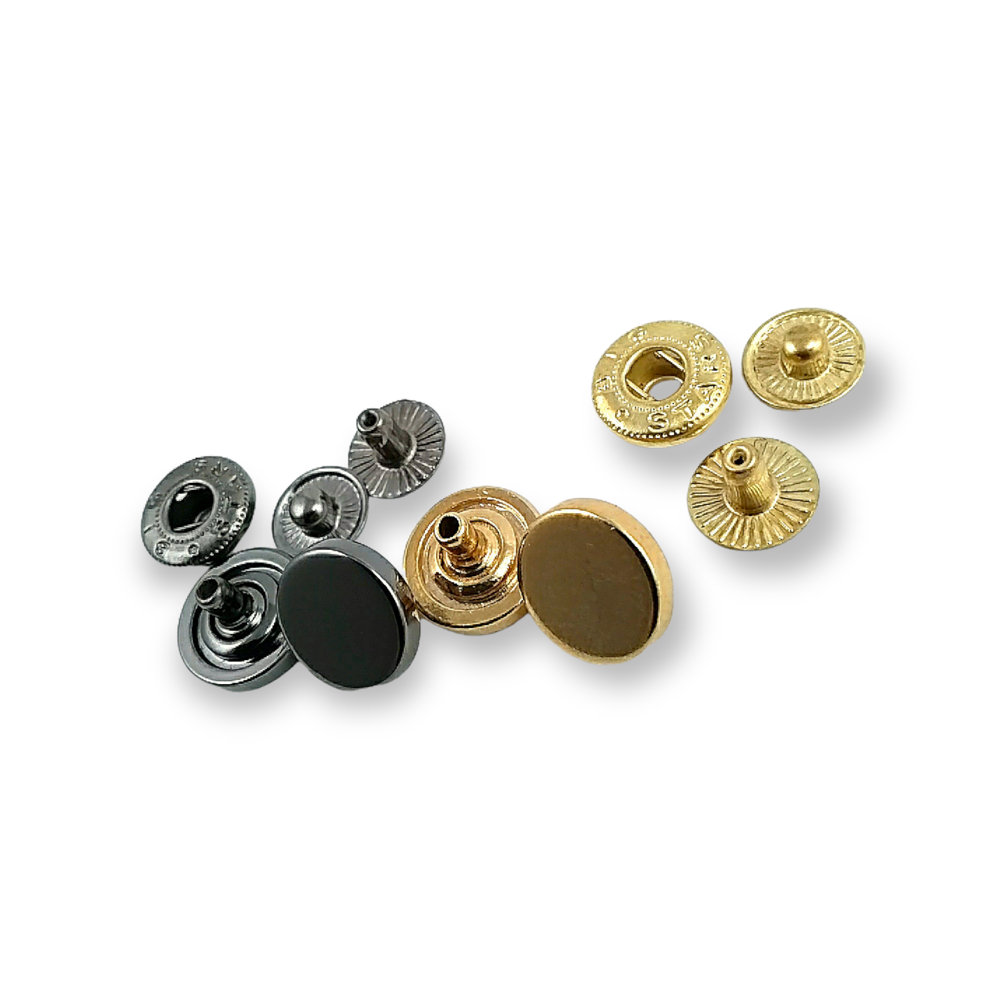 13 mm - 20 boy Düz Para Şekil Çıtçıt Düğme E 693