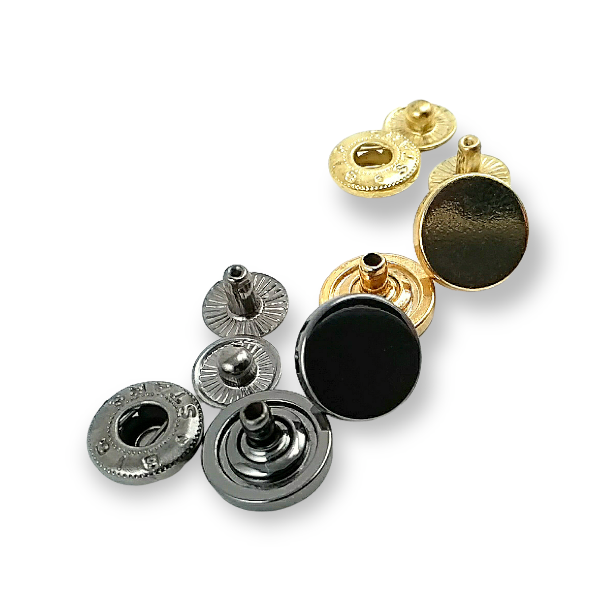 13 mm - 20 boy Düz Para Şekil Çıtçıt Düğme E 693