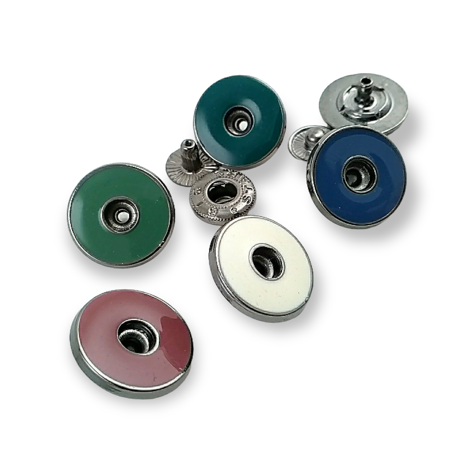 17 mm - 28 L Enamel Snap Fasteners Button Center Hole E 728