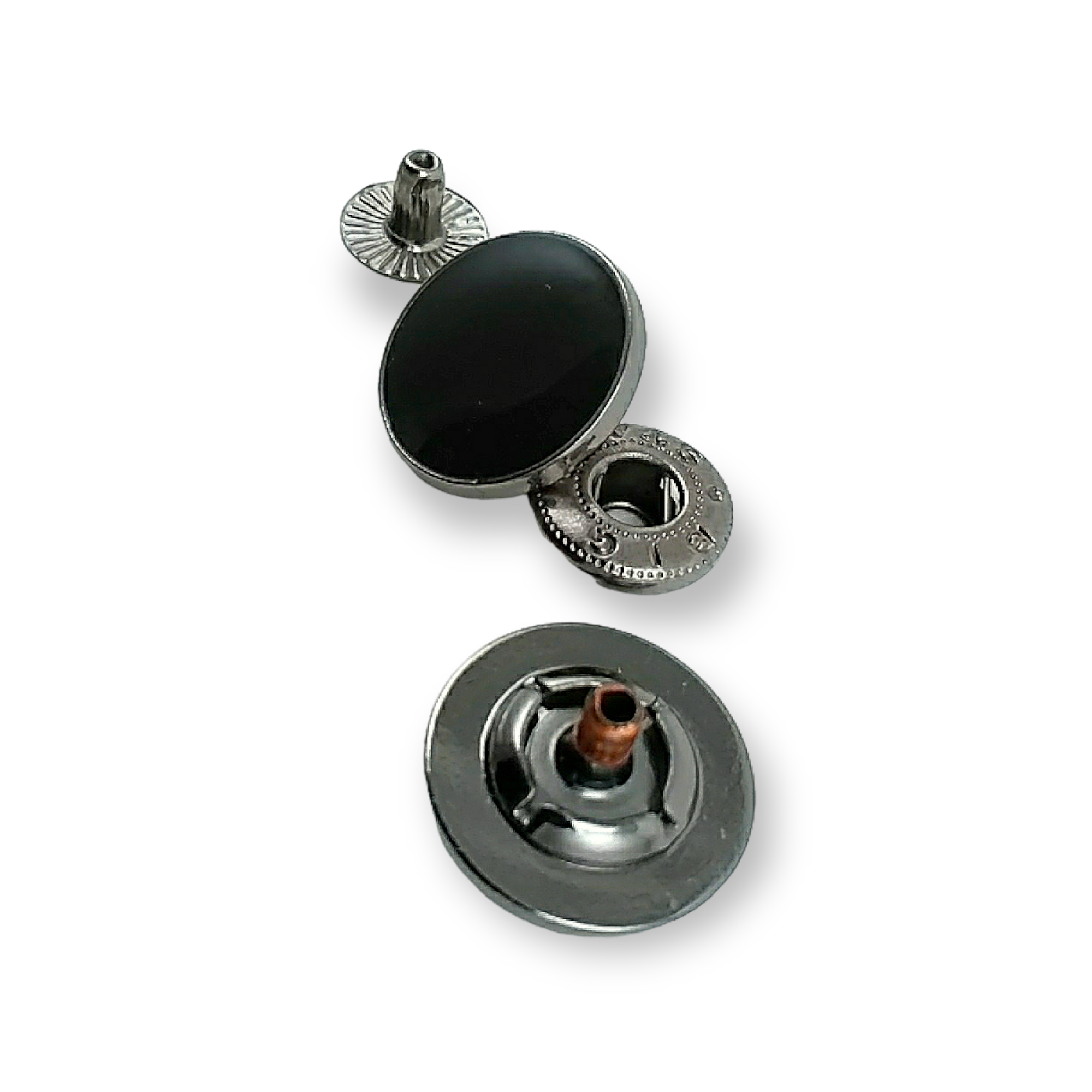 18 mm 30 L Transparent and Flat Enameled Outerwear Snap Button E 731