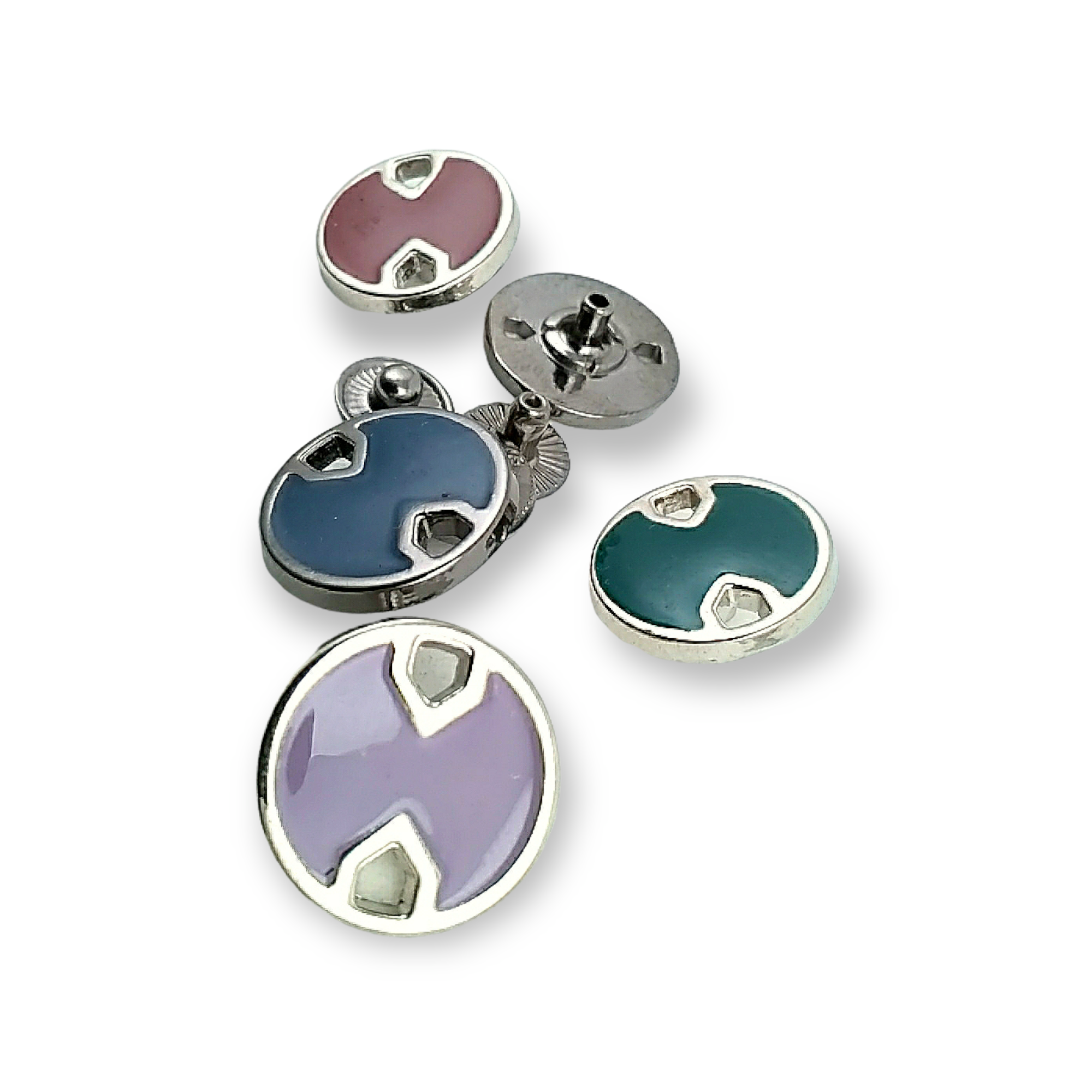 18 mm - 29 L Enamel and Aesthetic Metal Snap Button E 746