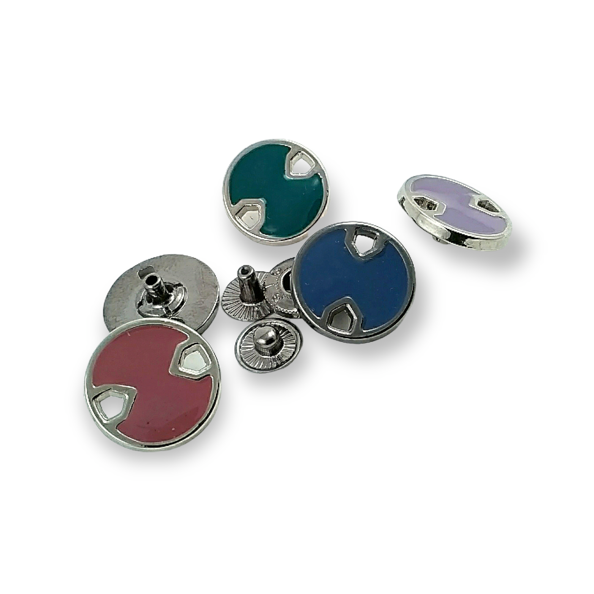 18 mm - 29 L Enamel and Aesthetic Metal Snap Button E 746