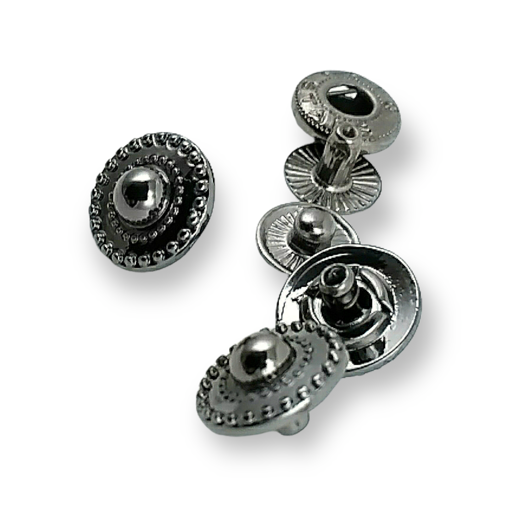 12 mm - 18 L Patterned Zamak Snap Fasteners Button E 768