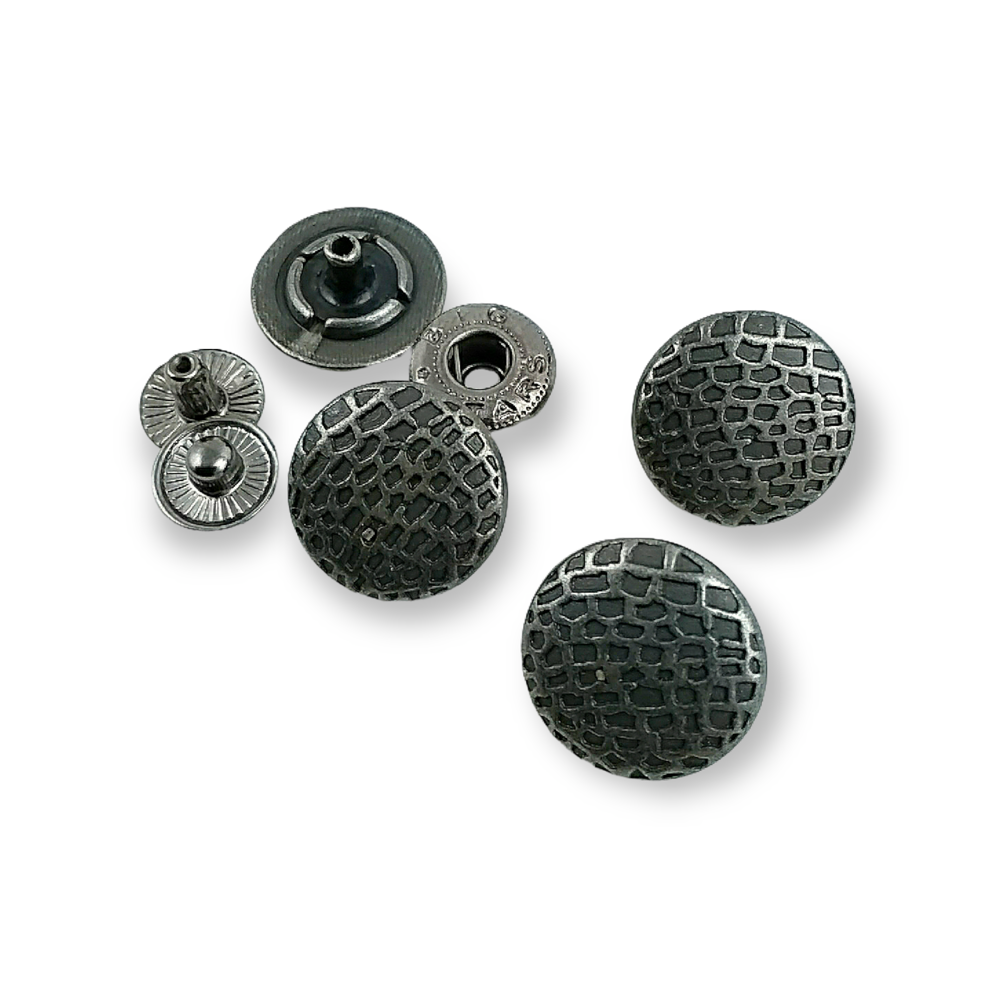 17 mm 28 boy Çıt çıt Düğme Petek Desenli E 769