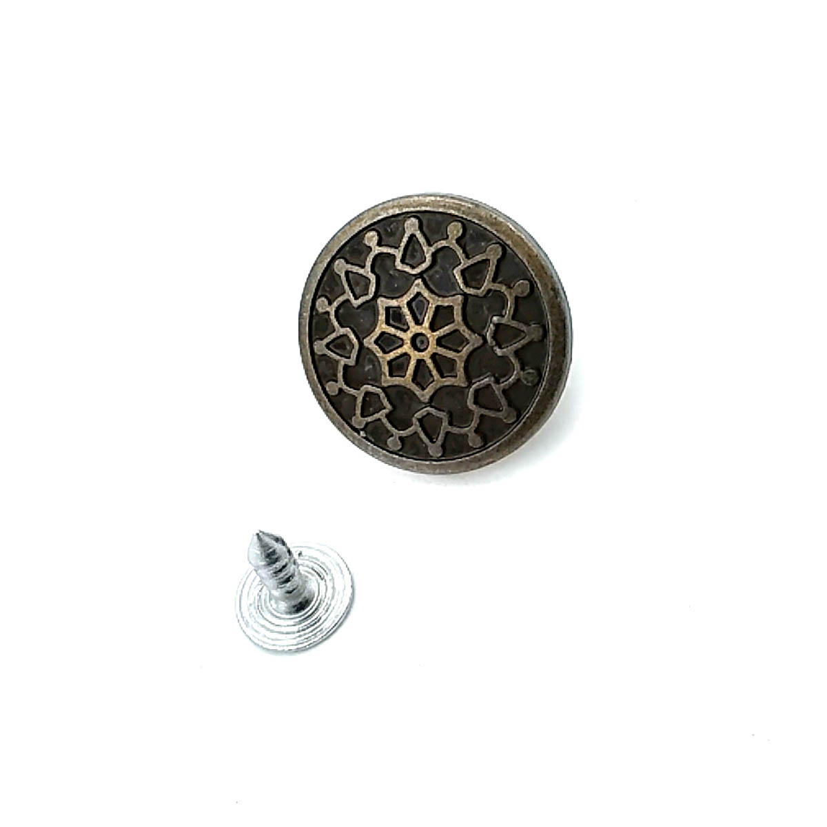20 mm Desenli Kot Düğmesi E 1011