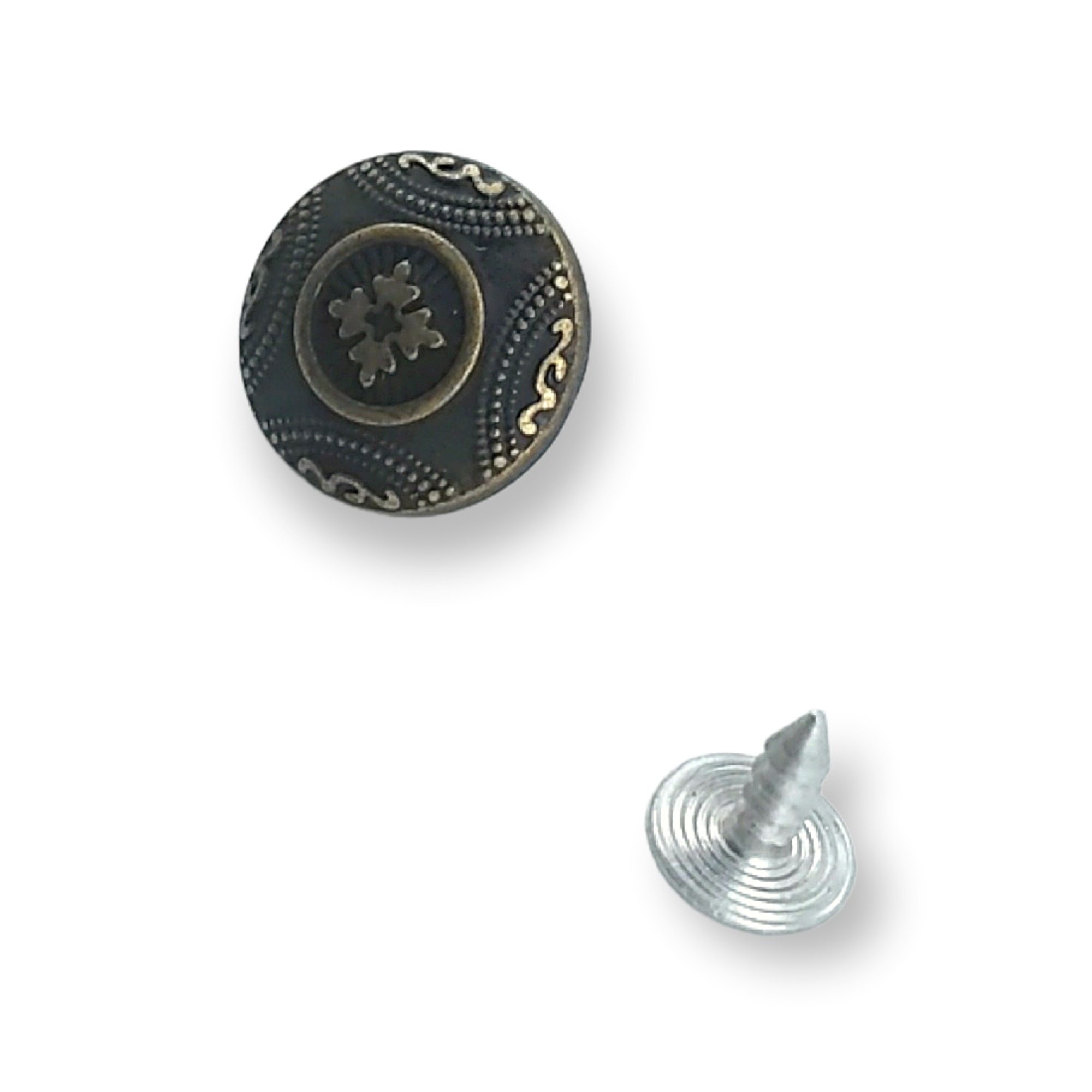 17 mm - 28 Boy Zarif Desenli Kot Düğme E 1113