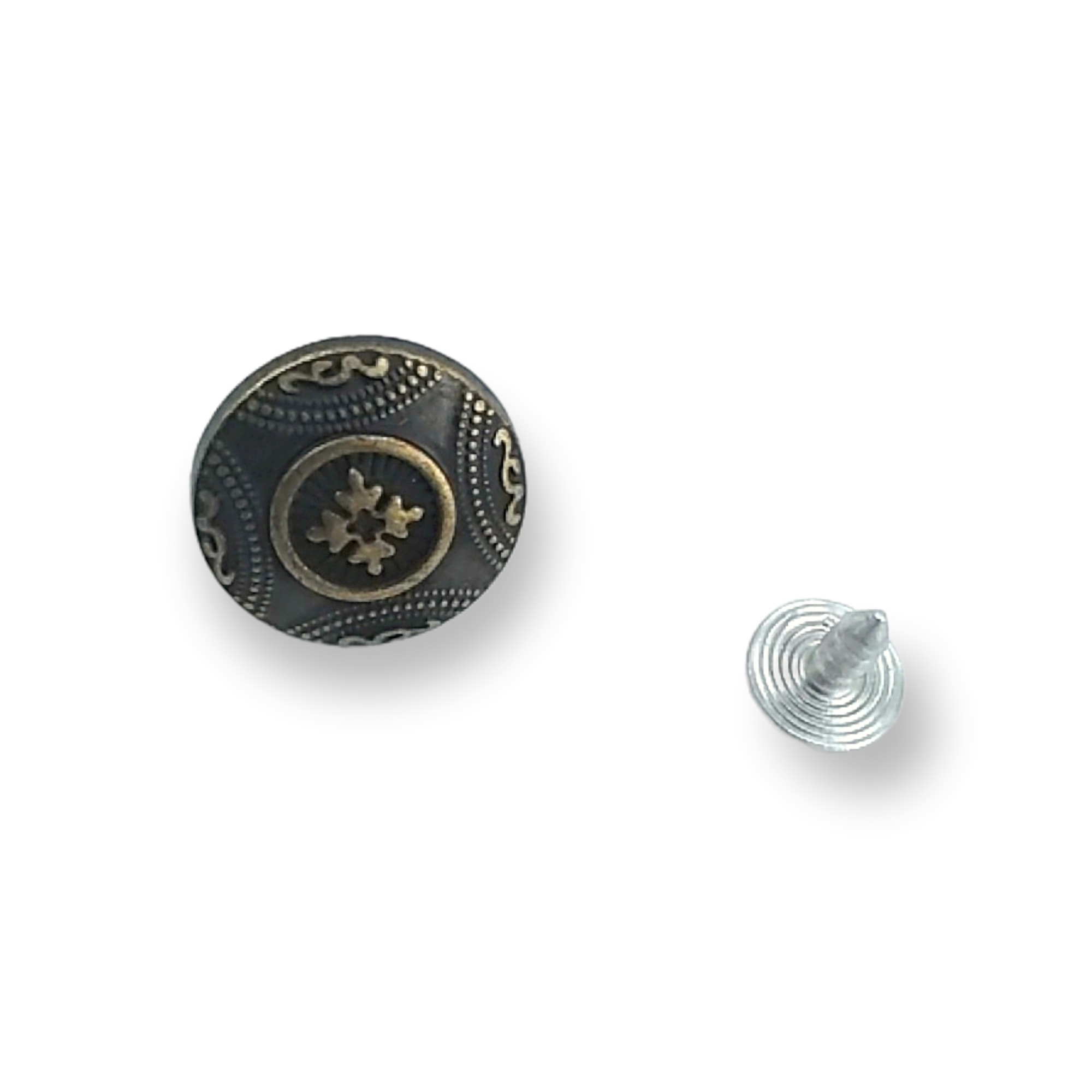 17 mm - 28 Boy Zarif Desenli Kot Düğme E 1113