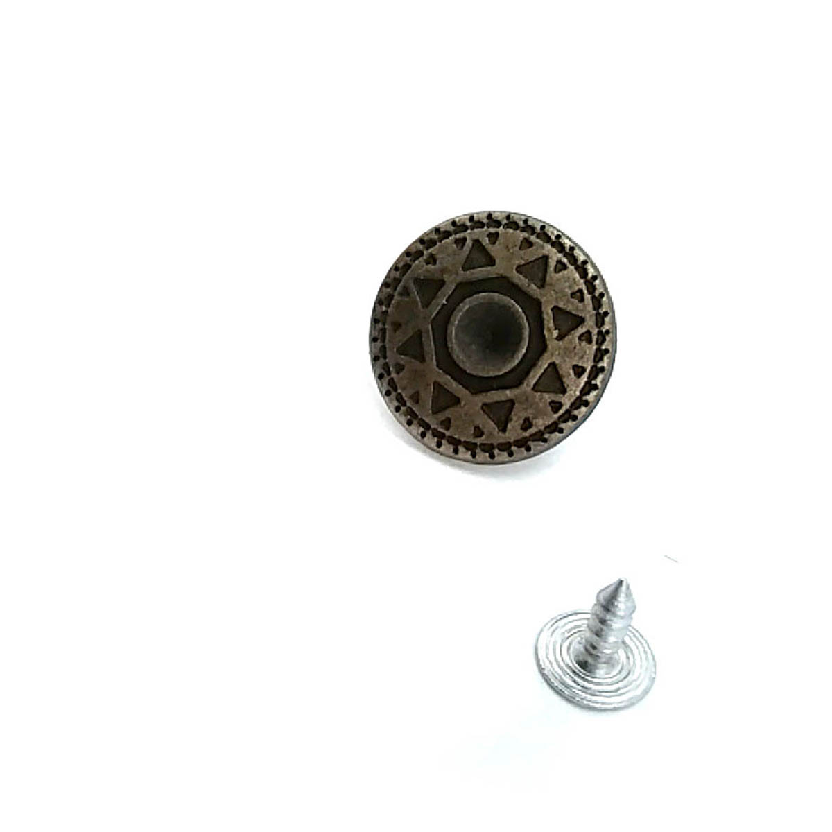 20 mm 32 Boy Kot Düğmesi Güneş Desenli  Taşlı Düğme E 334