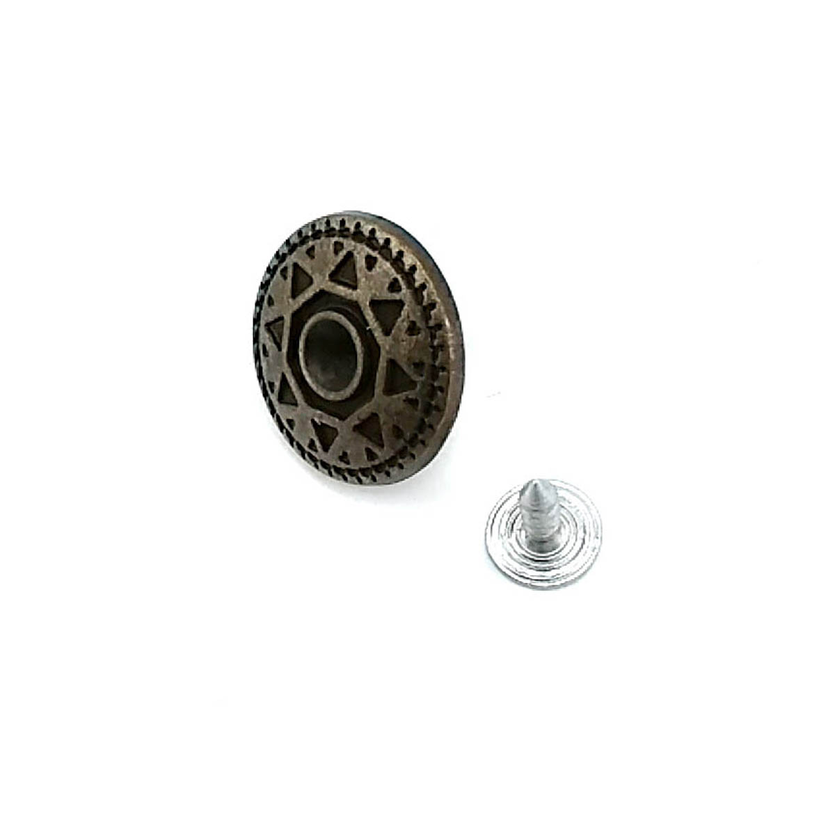 20 mm 32 Boy Kot Düğmesi Güneş Desenli  Taşlı Düğme E 334