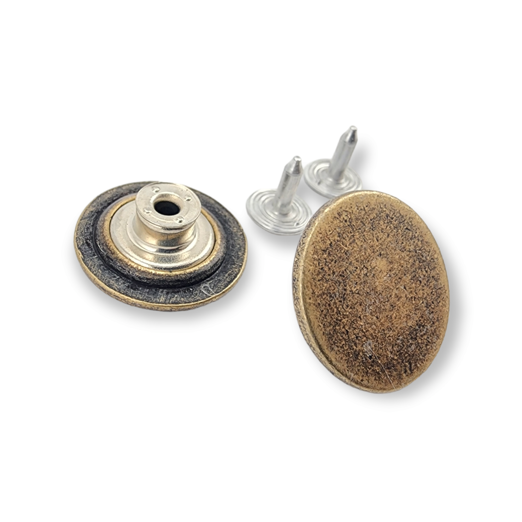 20 mm - 32 L Flat Coin Shape Jeans Button E 396
