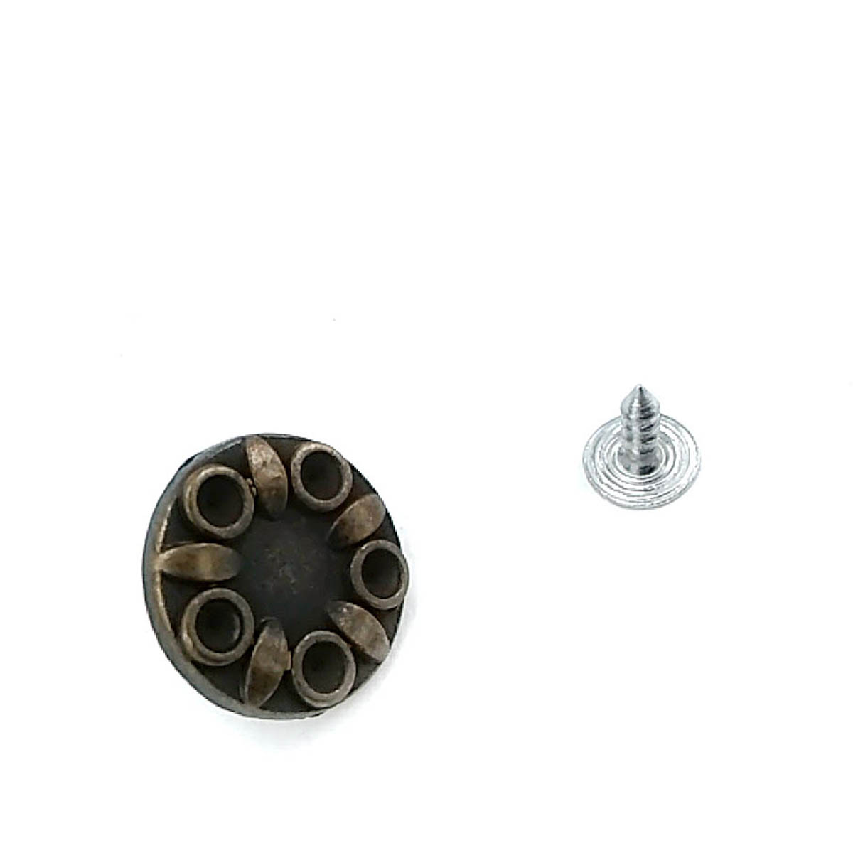 19 mm 30 boy Taşlı Çiçek Tasarımlı Kot Düğmesi E 434