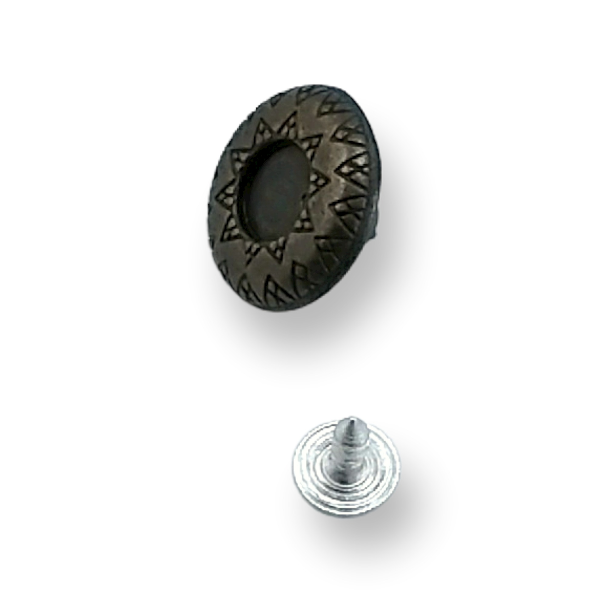 18 mm 29 L Enameled and Patterned Jeans Button E 503
