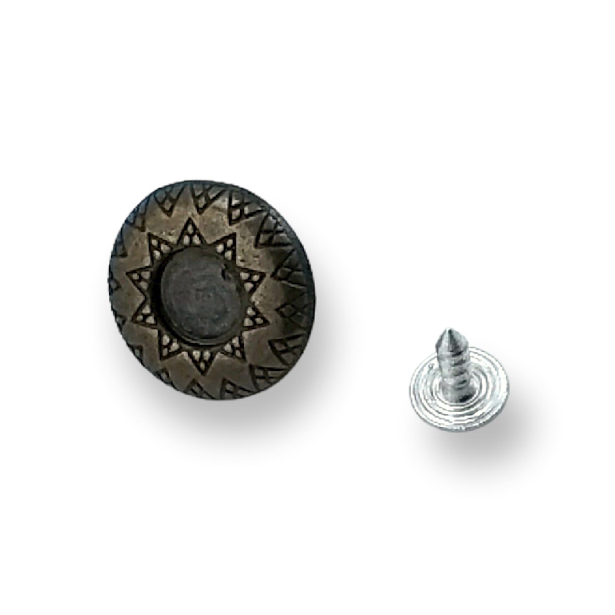 18 mm 29 L Enameled and Patterned Jeans Button E 503