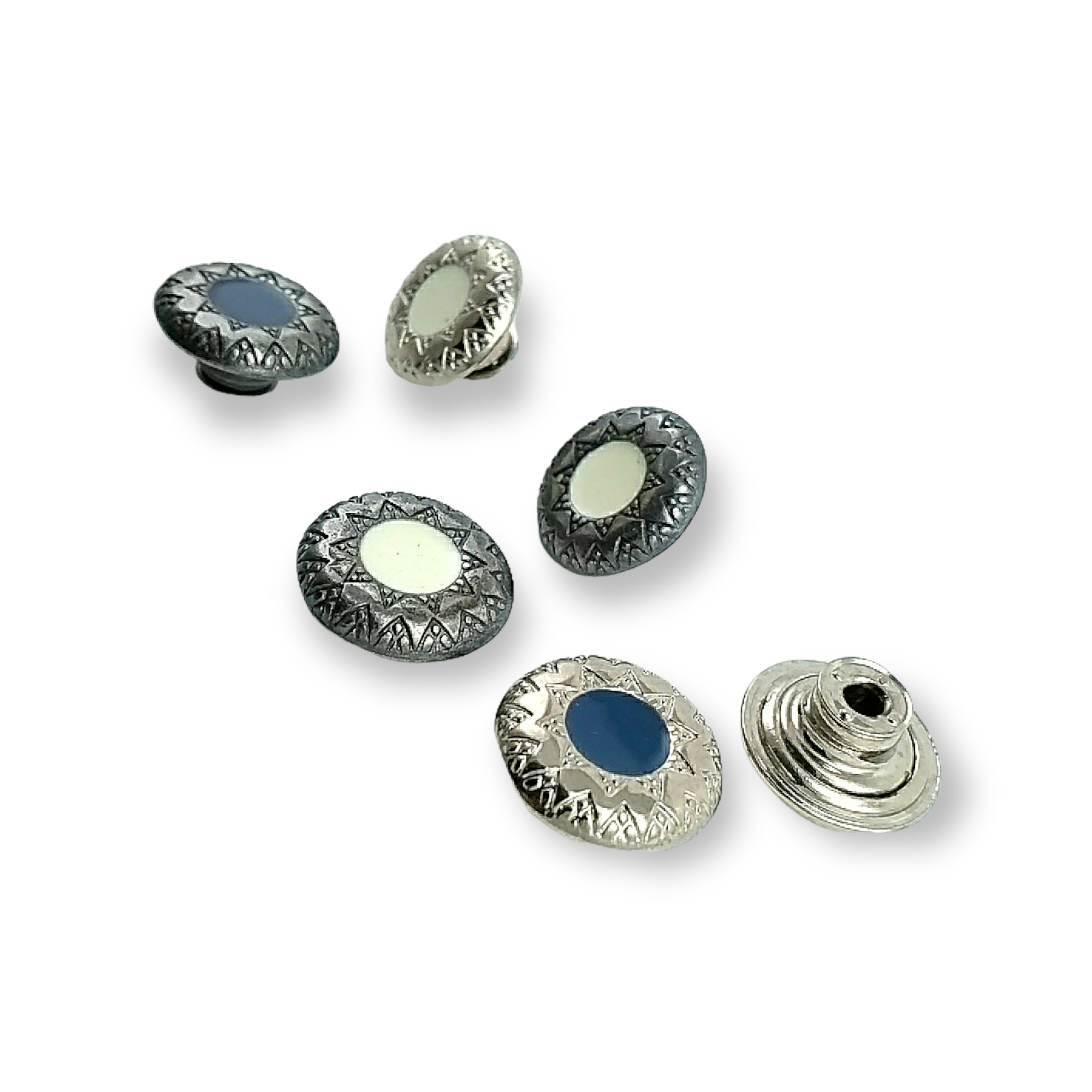 15 mm 24 boy Kot Düğmesi Mineli Çakma Düğme  E 504