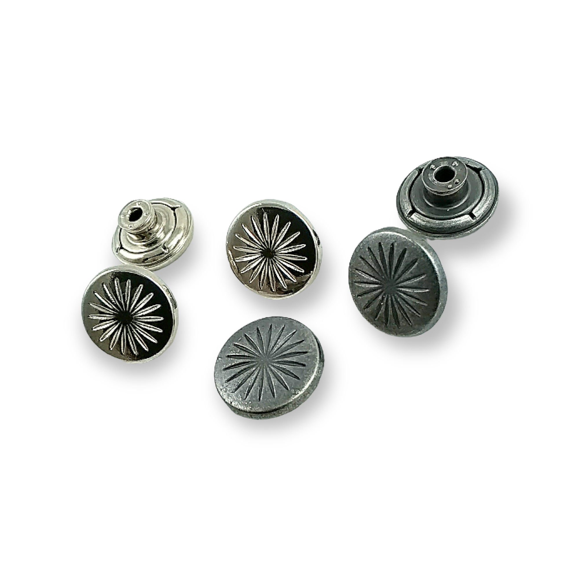 17 mm 27 Boy Yıldız Desenli Çakma Düğme  E 732