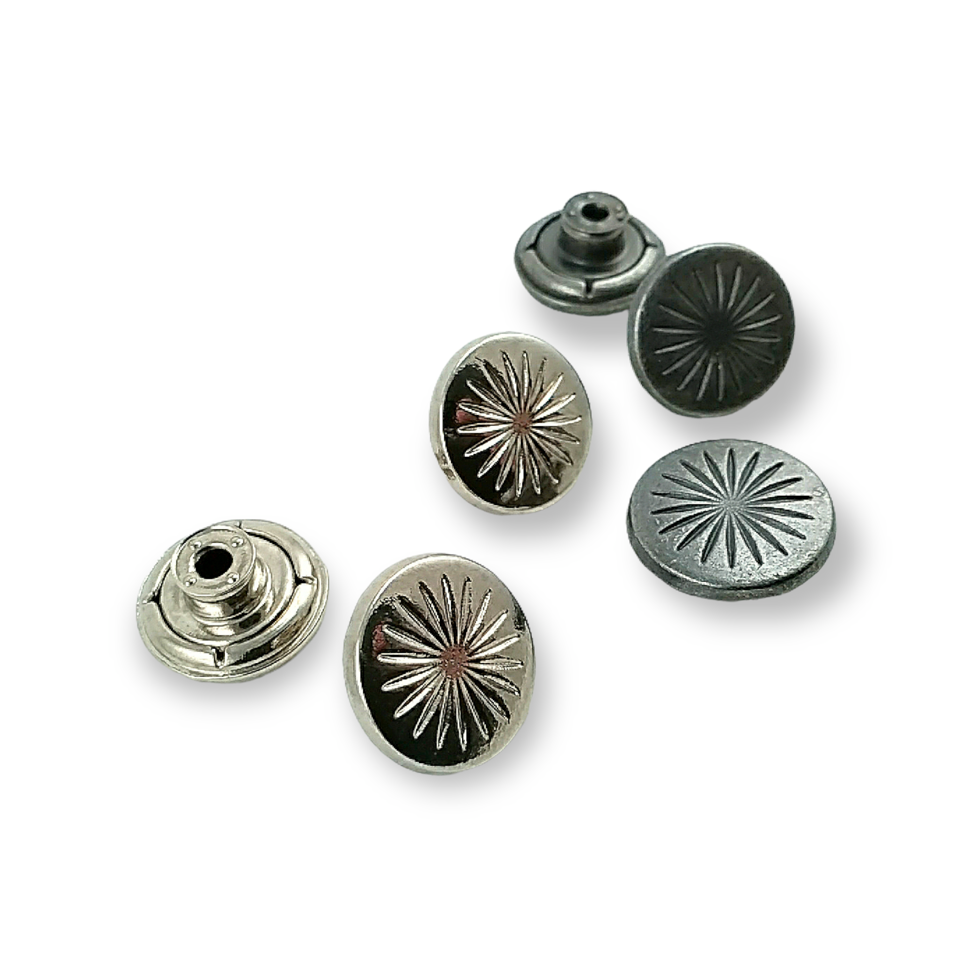 17 mm 27 Boy Yıldız Desenli Çakma Düğme  E 732