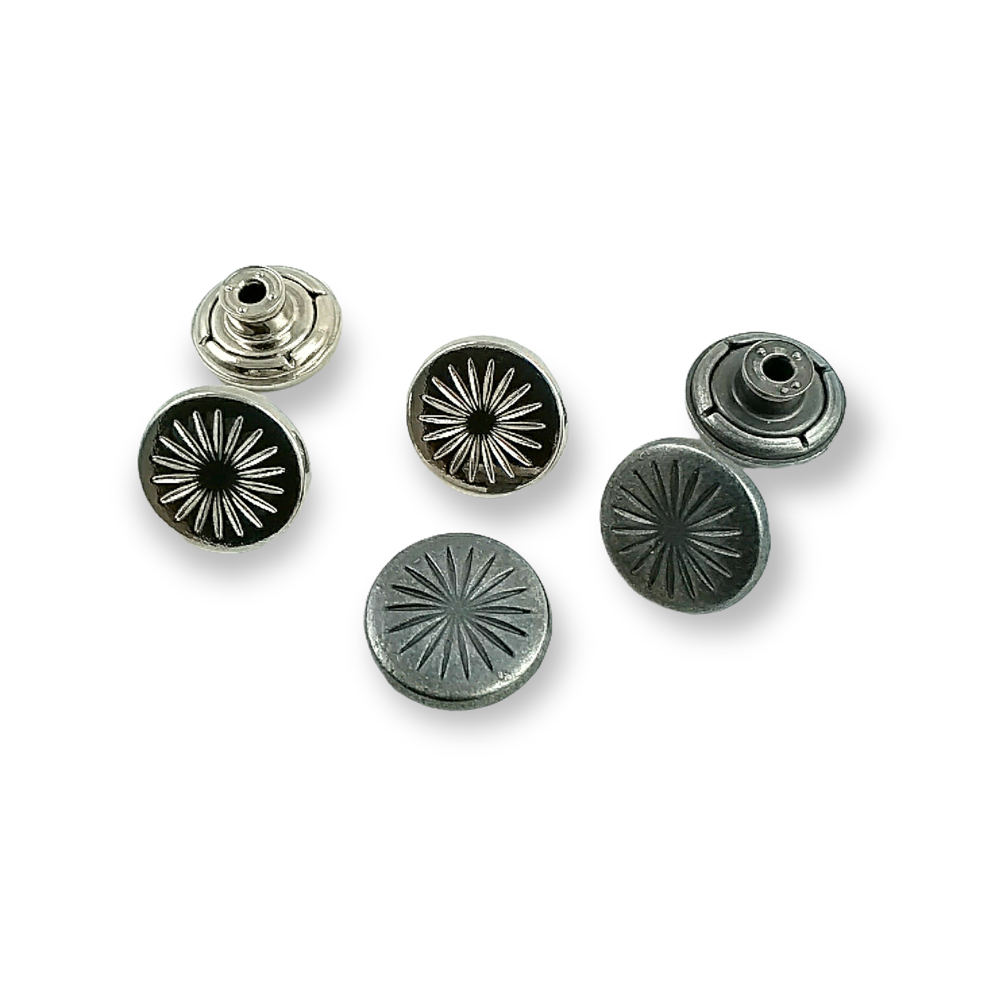 17 mm 27 Boy Yıldız Desenli Çakma Düğme  E 732