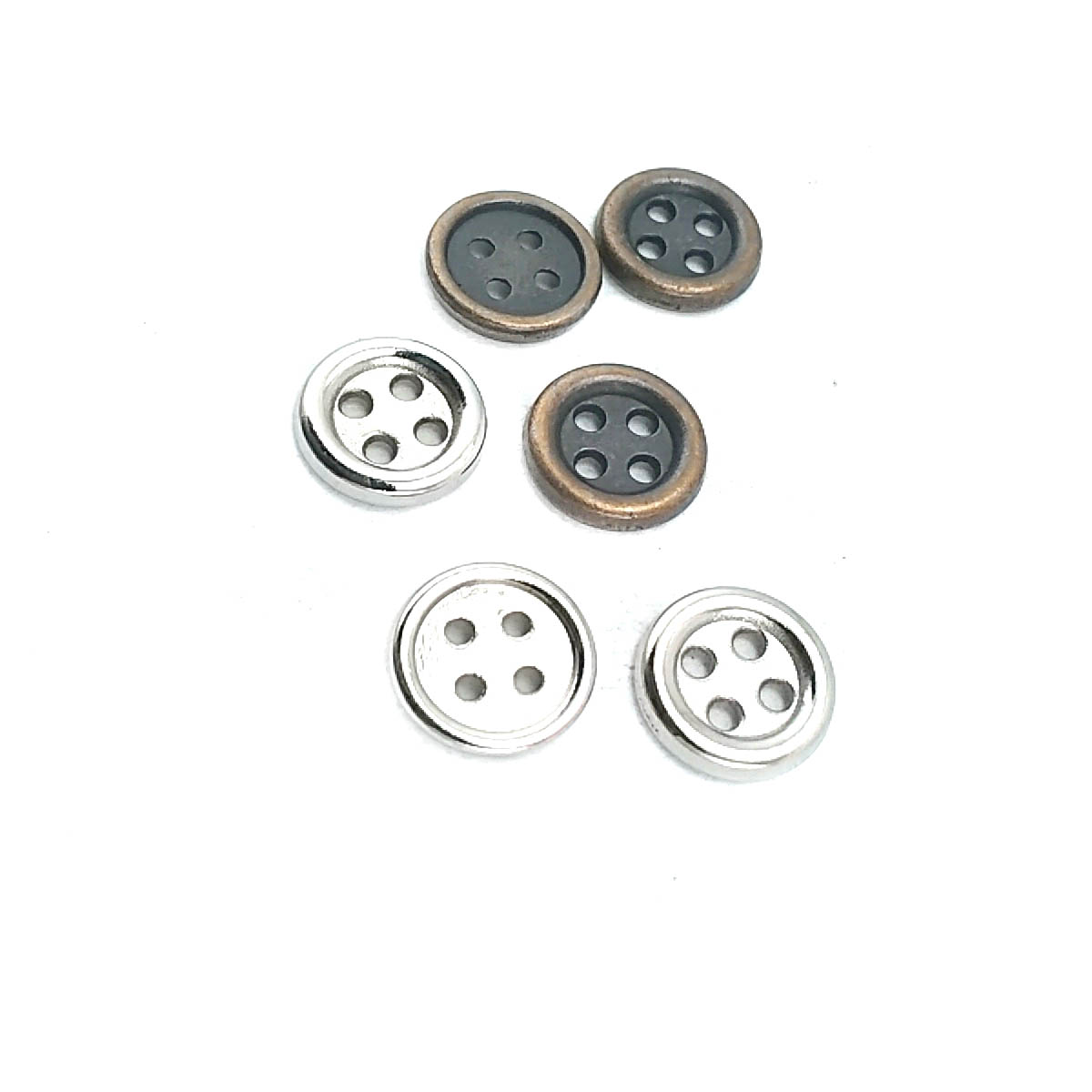 11 mm - 18 boy Estetik Dört Delikli Metal Düğme E 1074