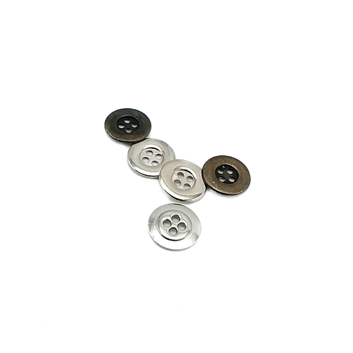 12 mm - 20 boy  Dört Delikli Metal Düğme