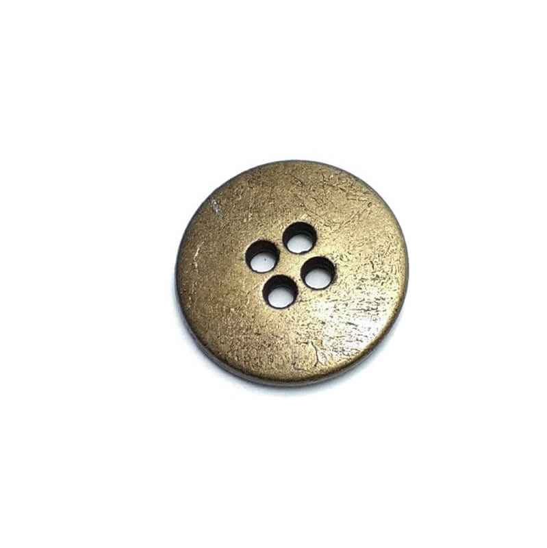 Dört delikli desenli metal düğme 17 mm - 27 boy E 1558